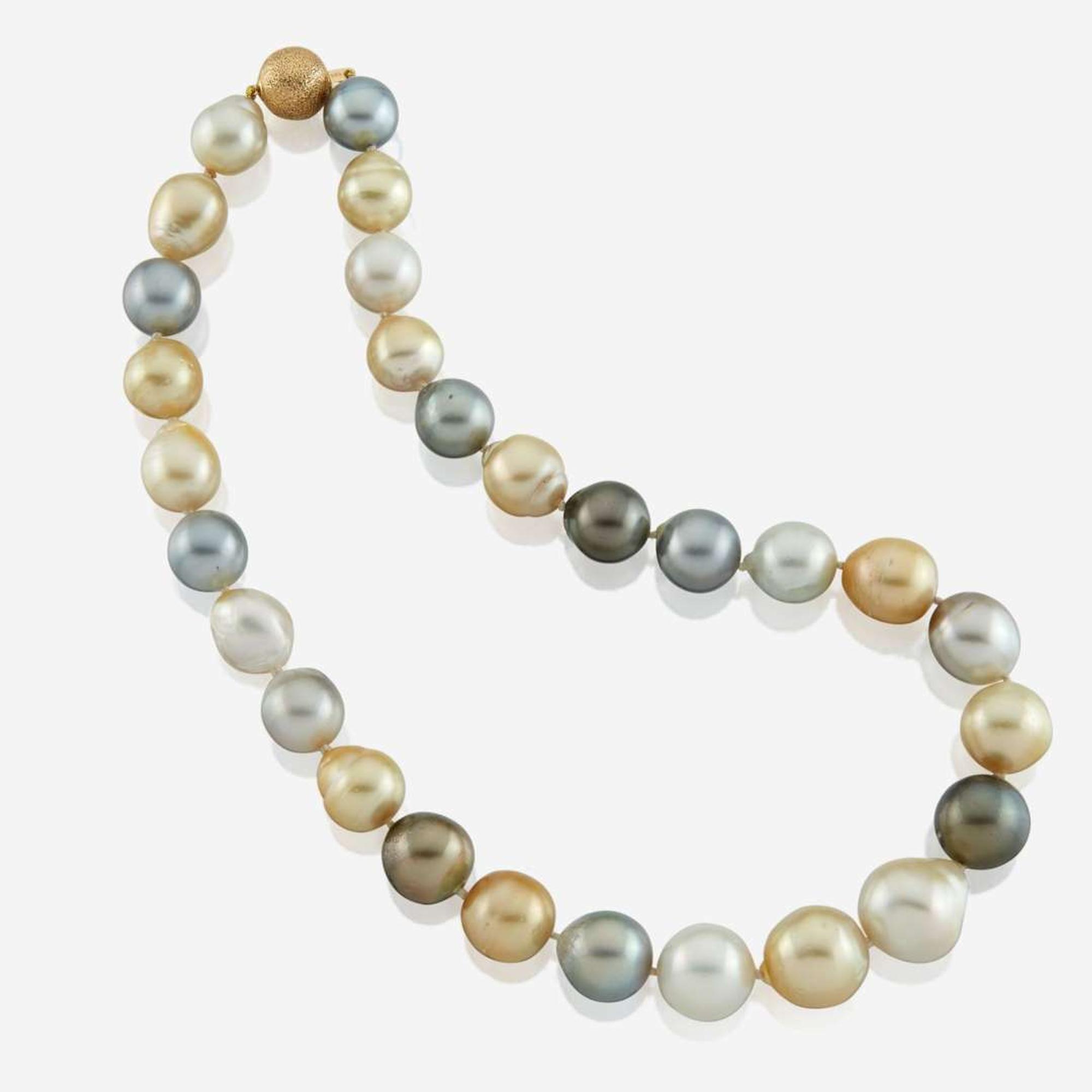 A strand of baroque cultured pearls