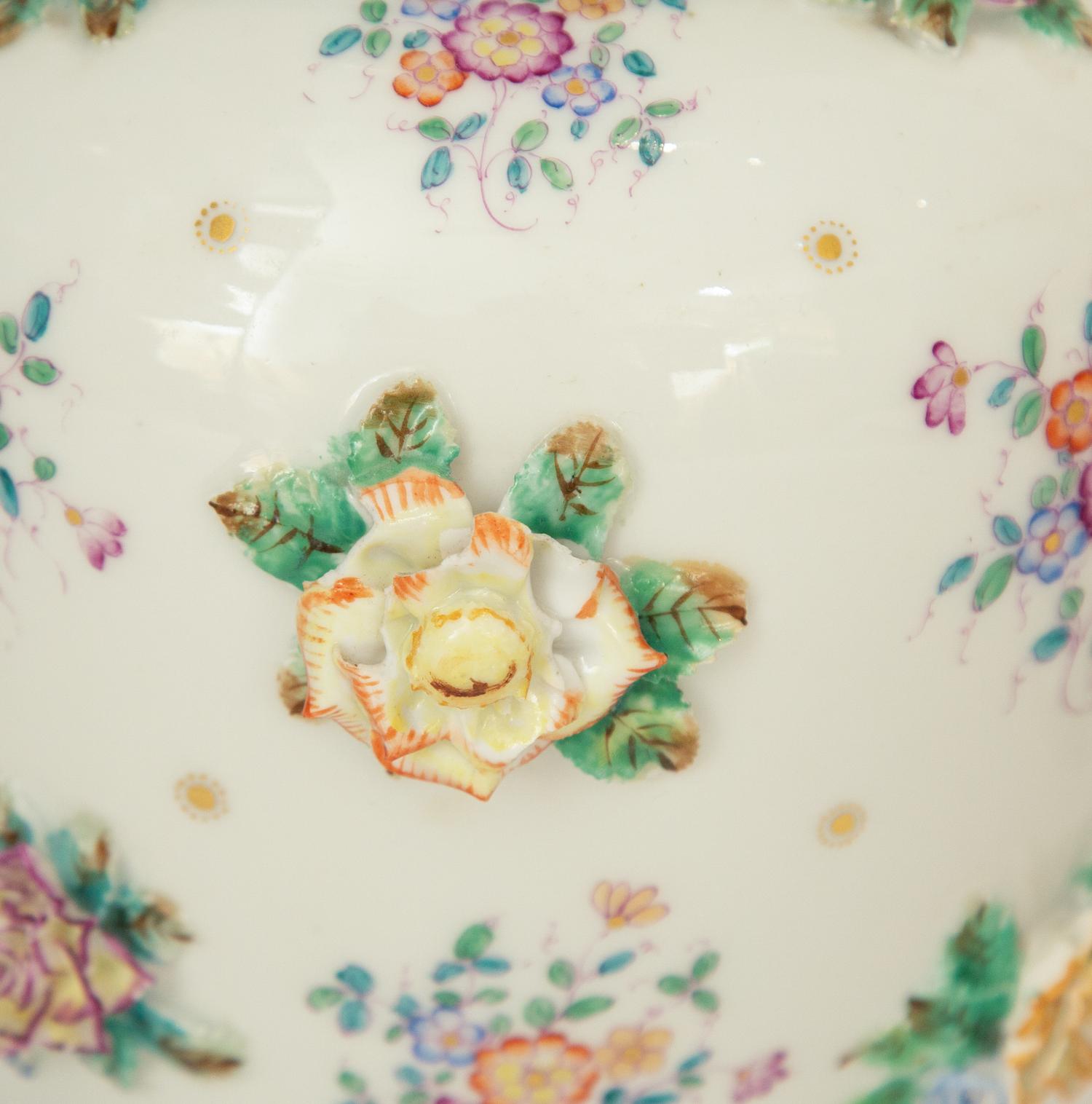 A Pair of Meissen Porcelain Covered Jars with Figural Finials