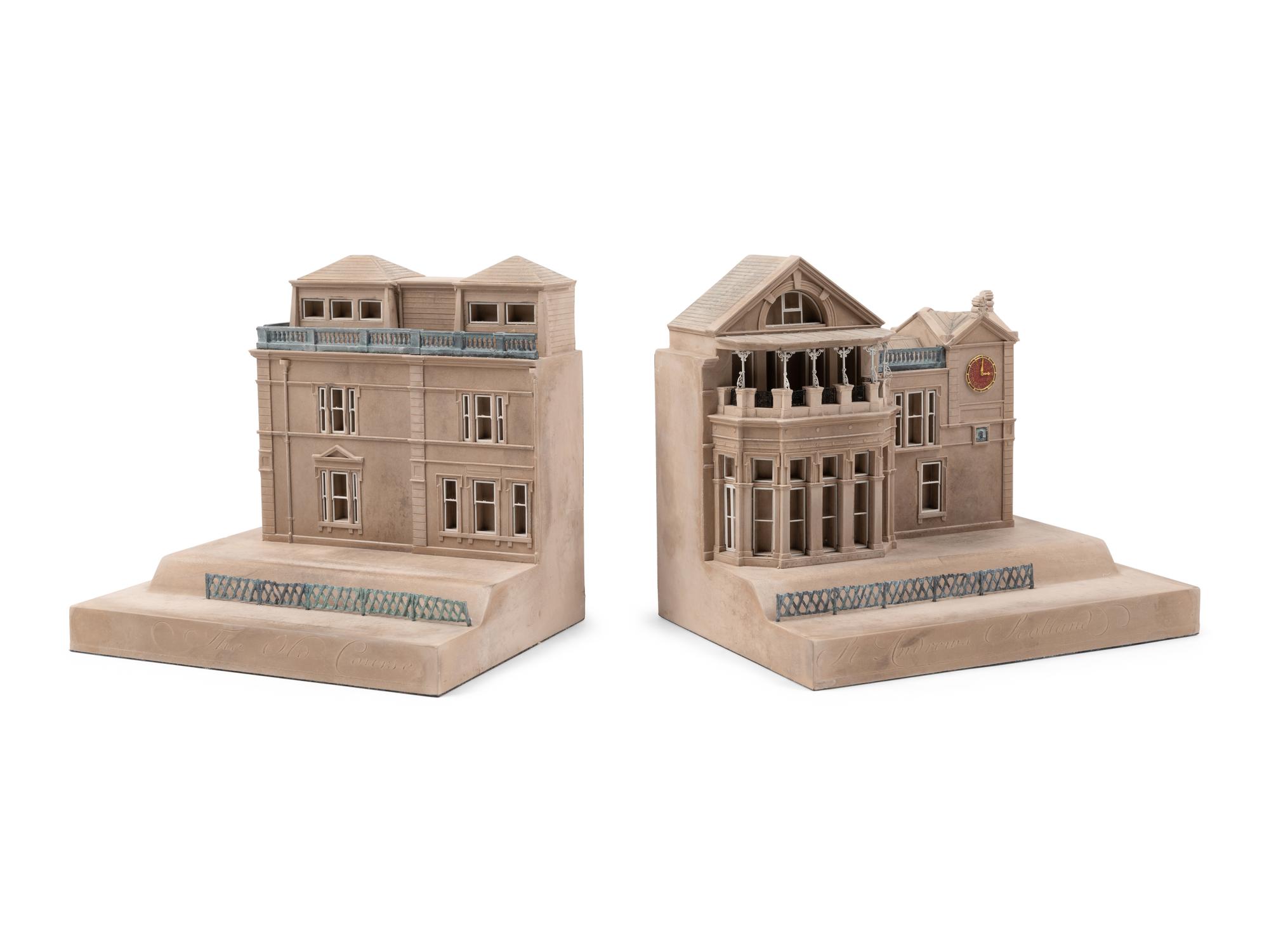 Two Resin Architectural Book Ends