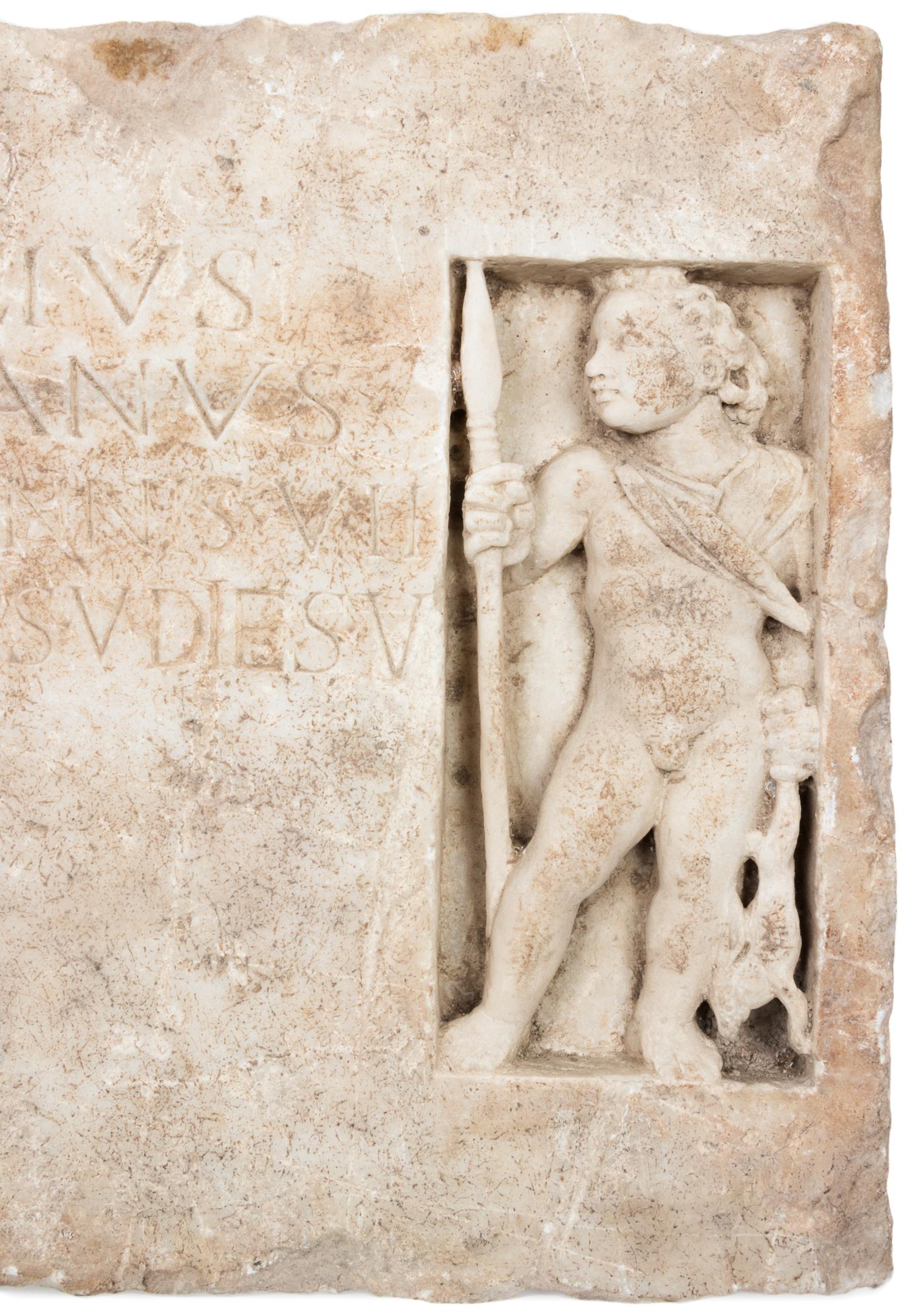 A Roman Marble Funerary Relief — CIRCA 1ST-EARLY 2ND CENTURY C.E.