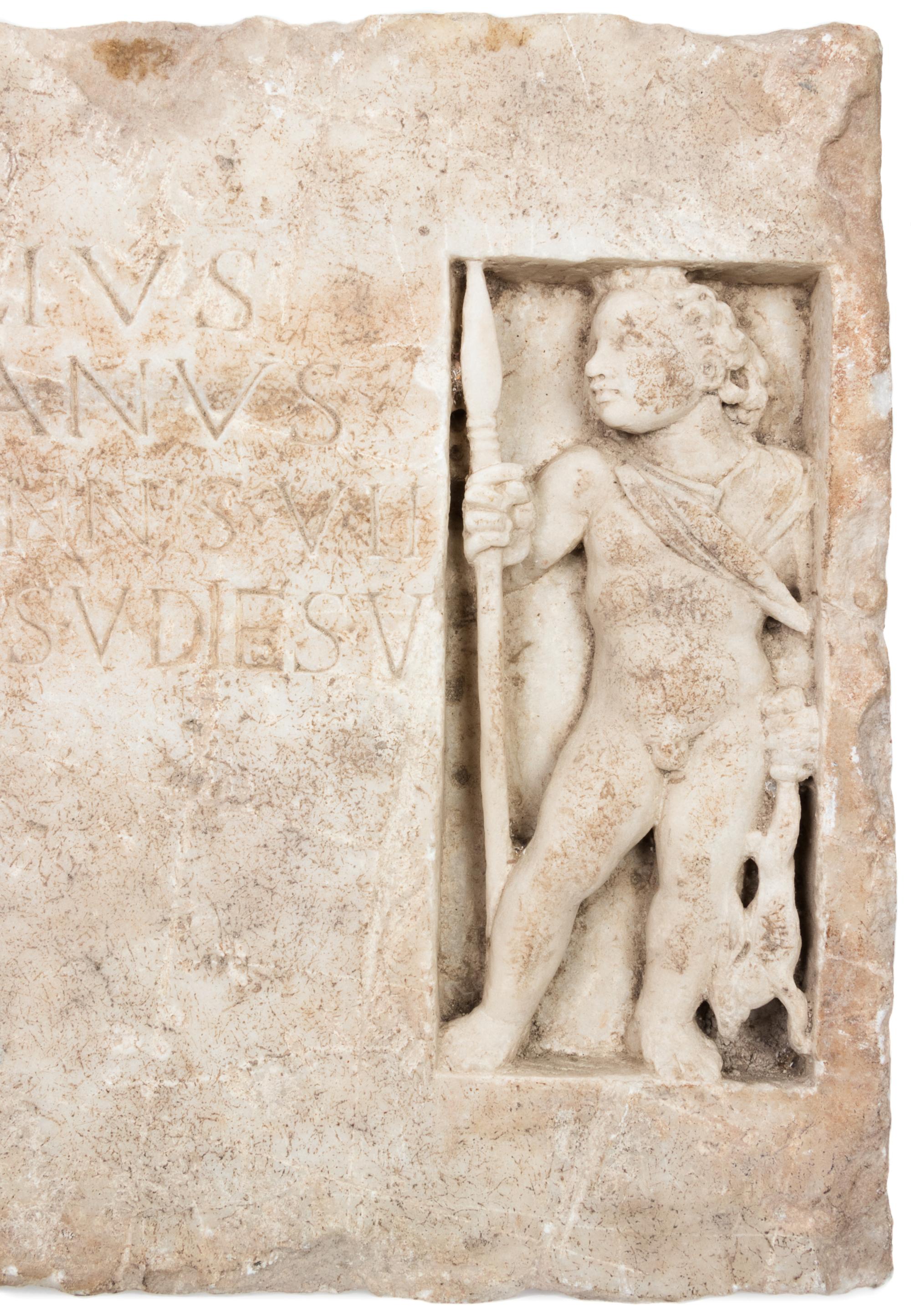 A Roman Marble Funerary Relief — CIRCA 1ST-EARLY 2ND CENTURY C.E.
