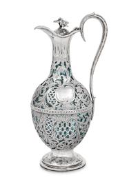 An Early Victorian Silver and Glass Claret Jug