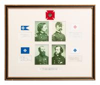 [CIVIL WAR]. 13 autographs of leaders of the Army of Potomac, incl. MEADE, SEDGWICK, and BIRNEY.