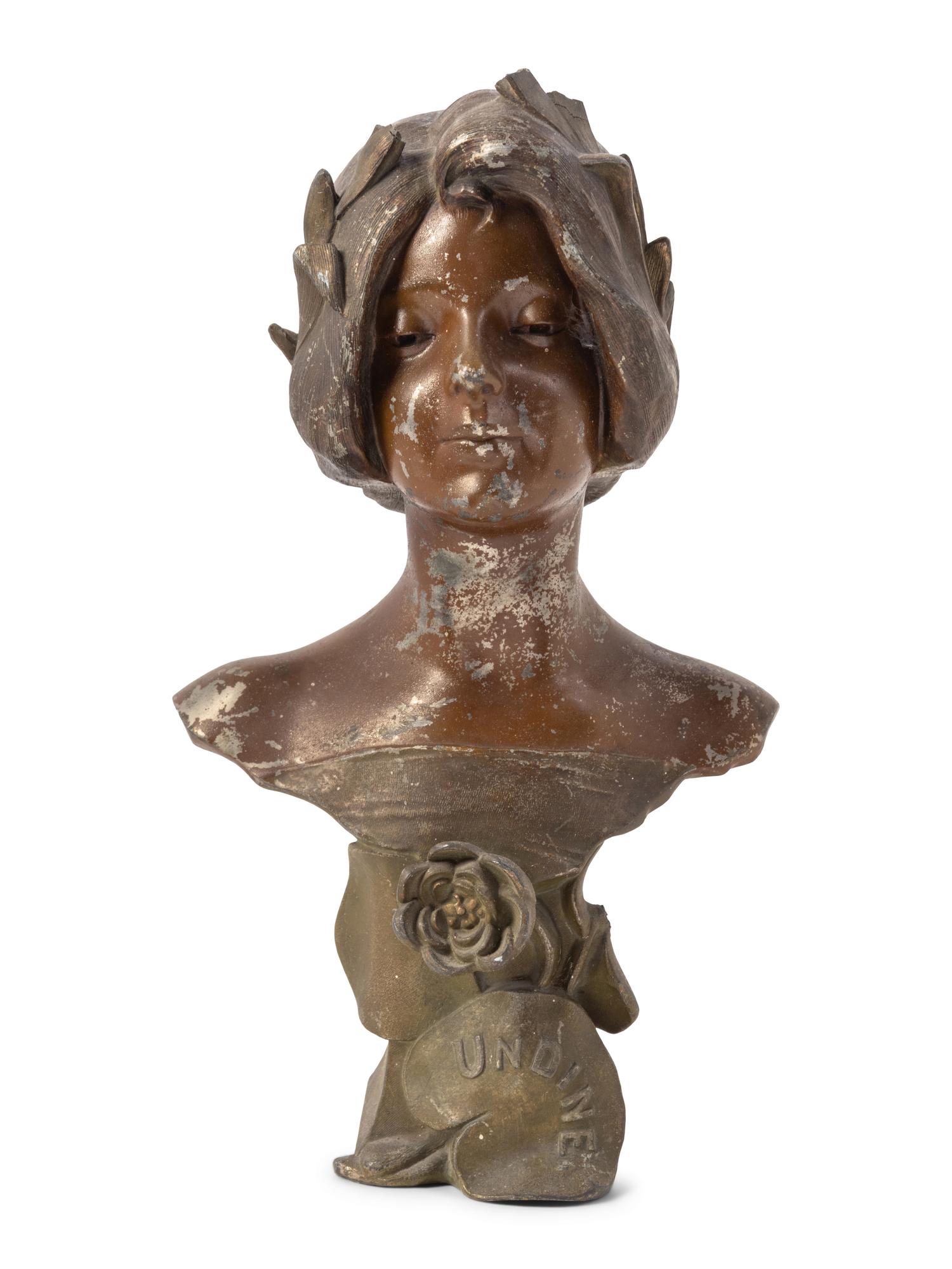 A French Cast Metal Bust