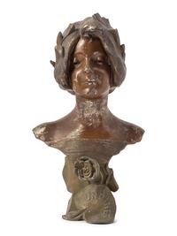 A French Cast Metal Bust