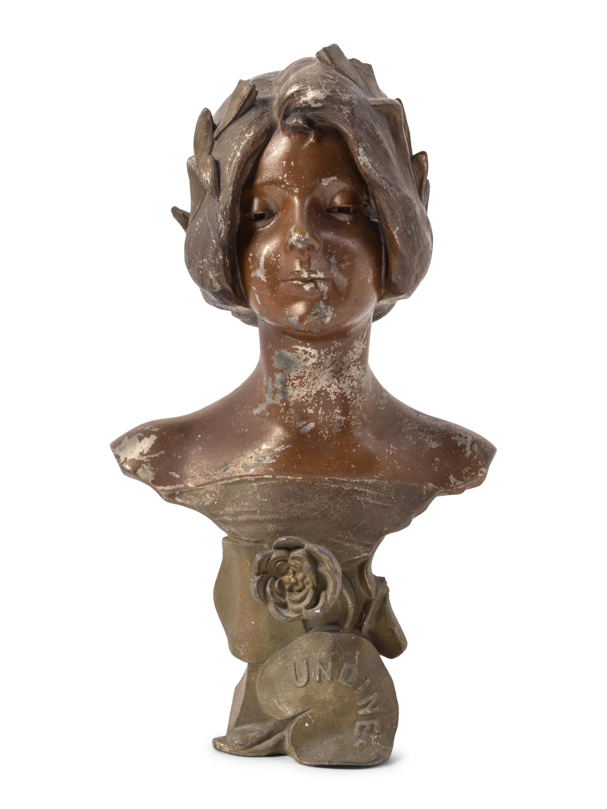 A French Cast Metal Bust