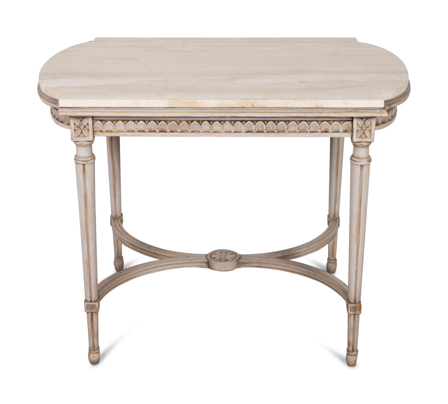 A Swedish Neoclassical Style Painted Center Table — 20TH CENTURY