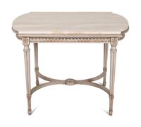 A Swedish Neoclassical Style Painted Center Table — 20TH CENTURY