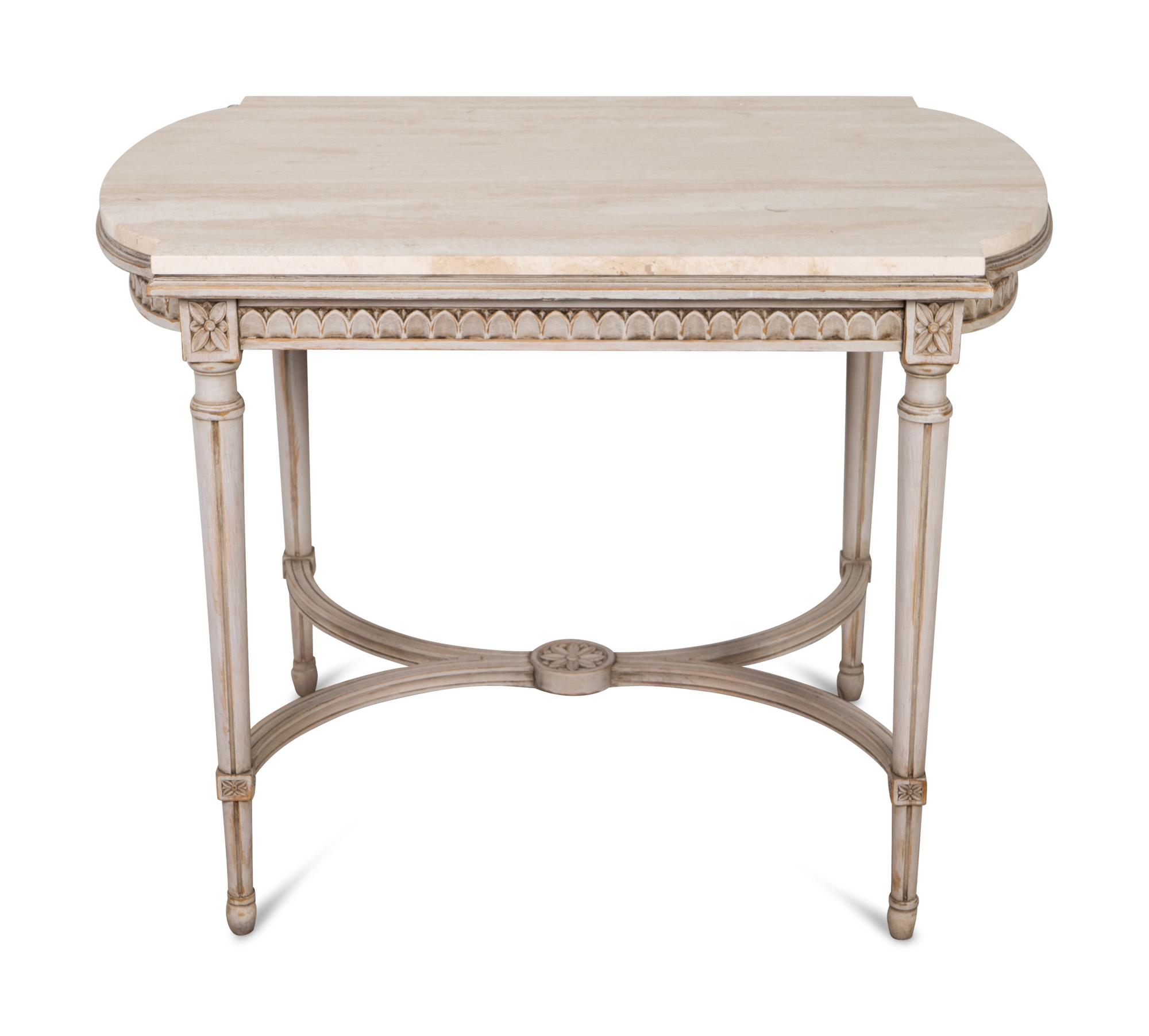 A Swedish Neoclassical Style Painted Center Table — 20TH CENTURY