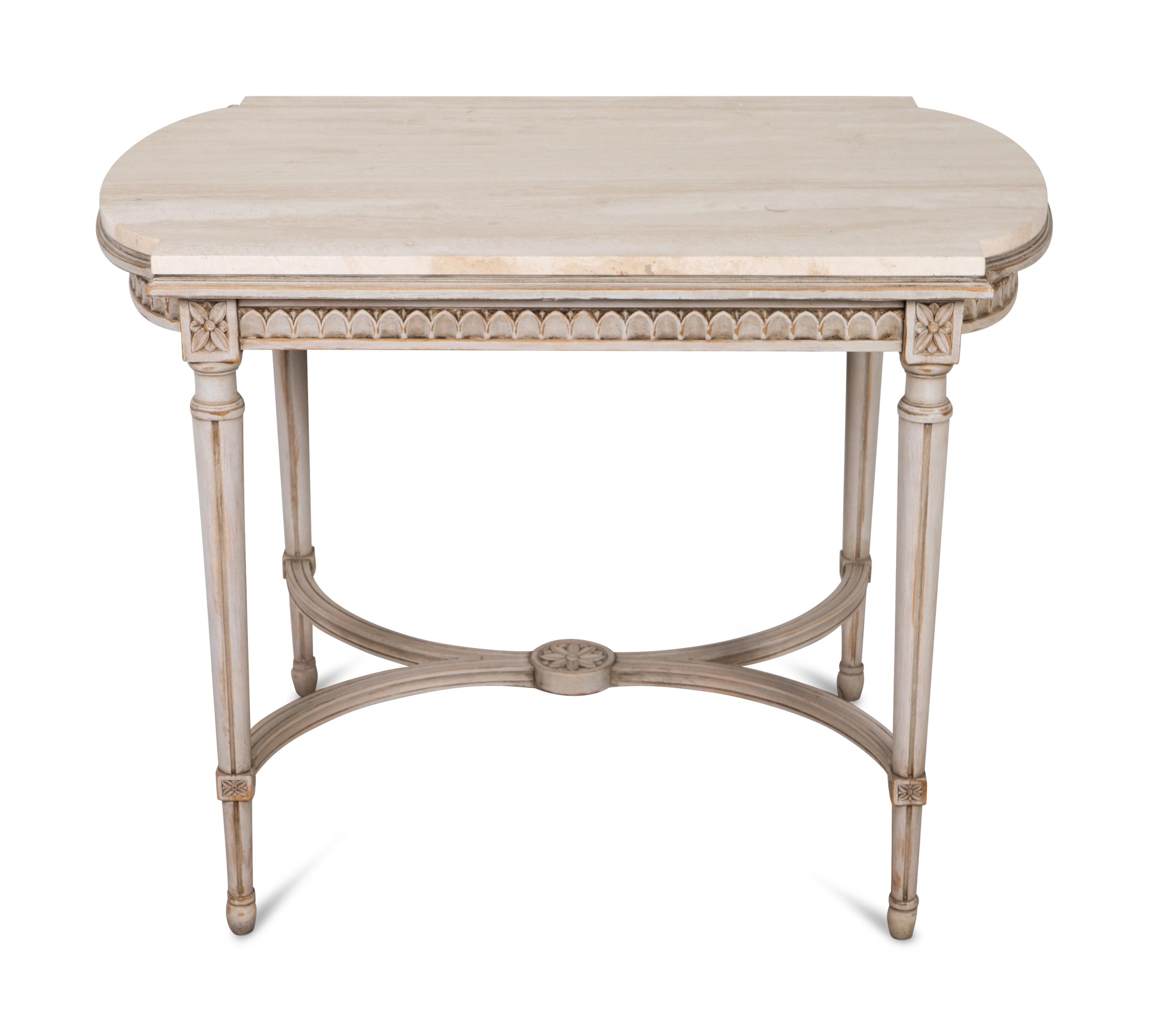 A Swedish Neoclassical Style Painted Center Table — 20TH CENTURY