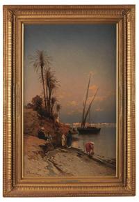 HERMANN DAVID SALOMON CORRODI (ITALIAN 1844–1905) ON THE BANKS OF THE NILE