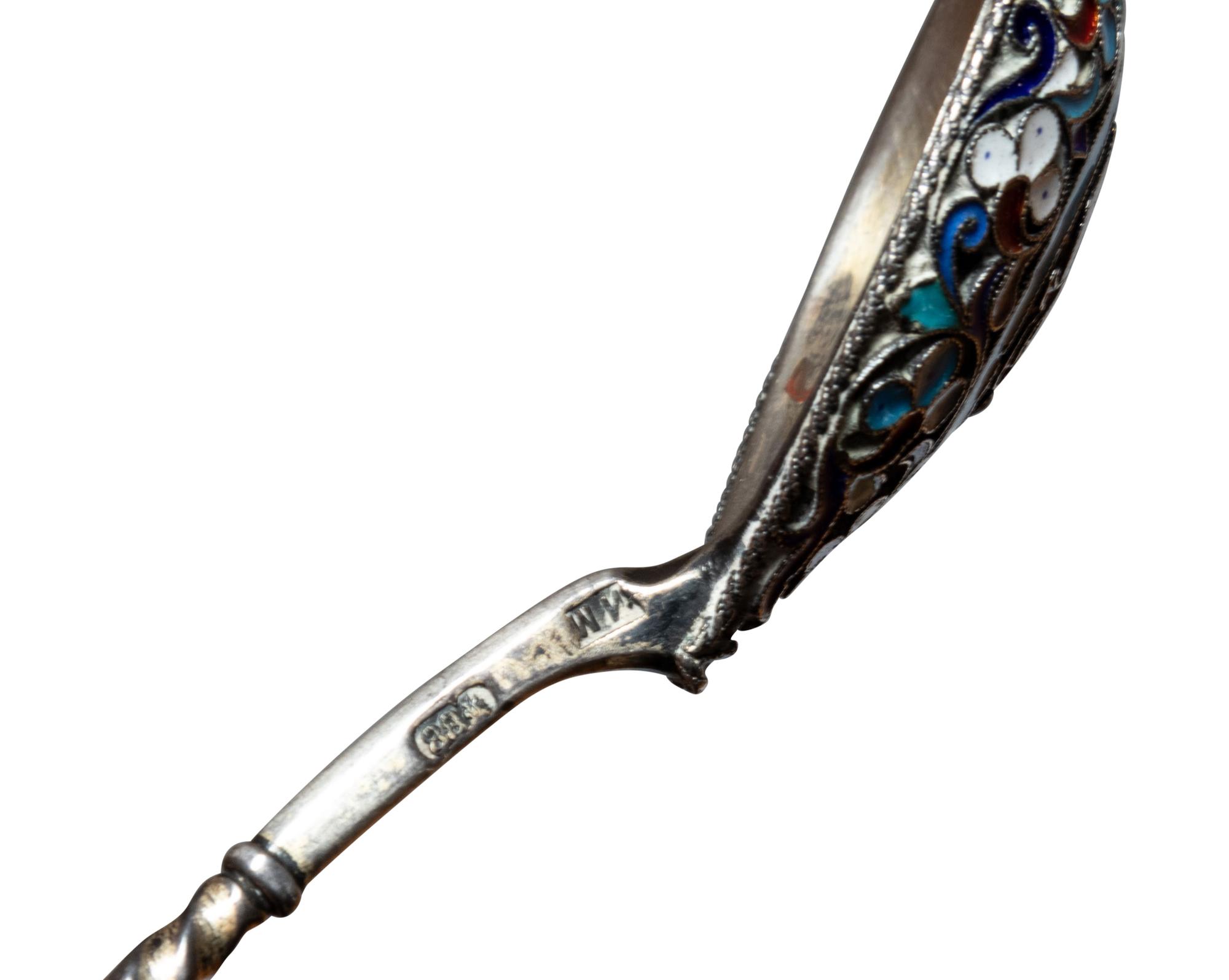 A Group of Six Russian Silver Spoons