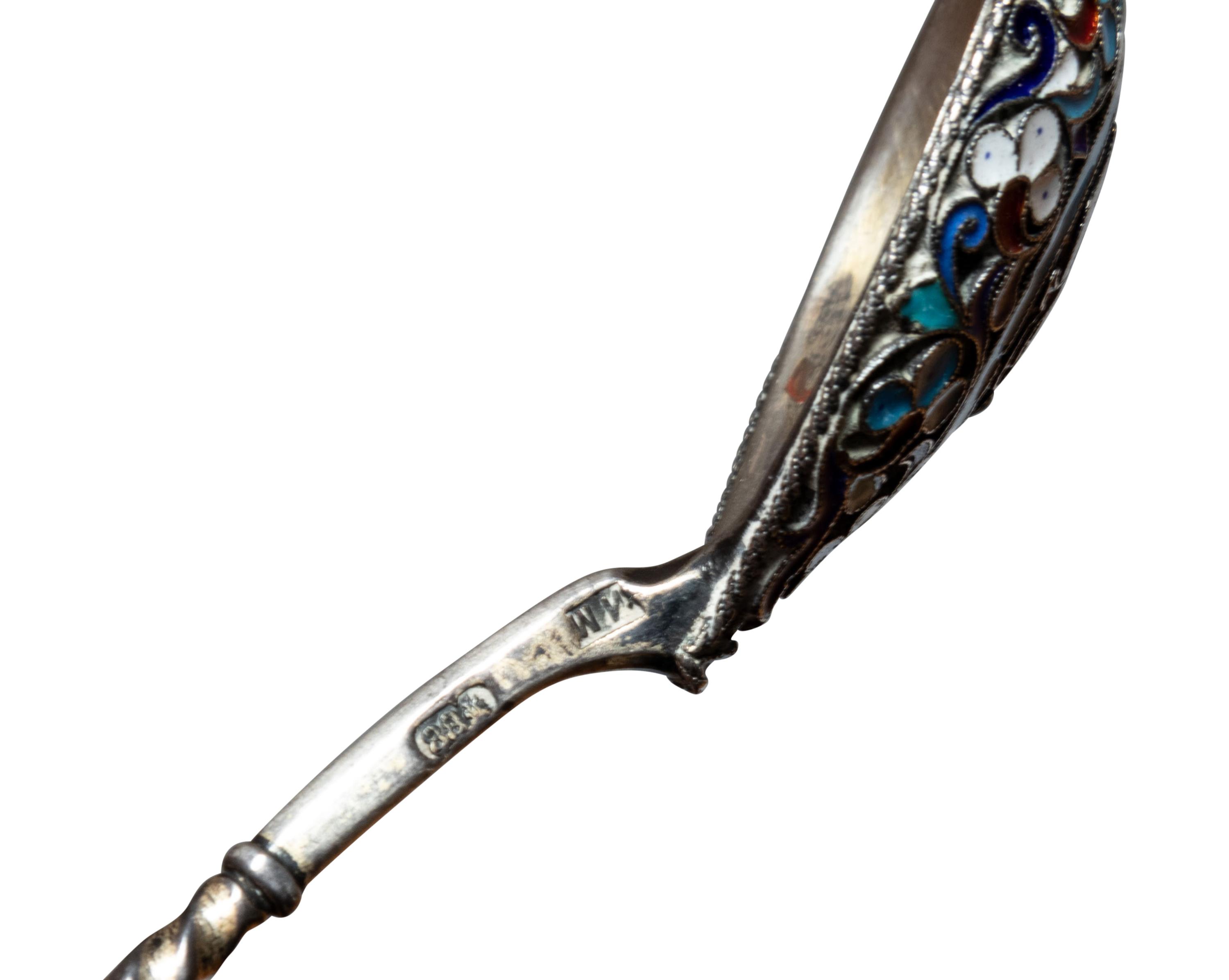A Group of Six Russian Silver Spoons