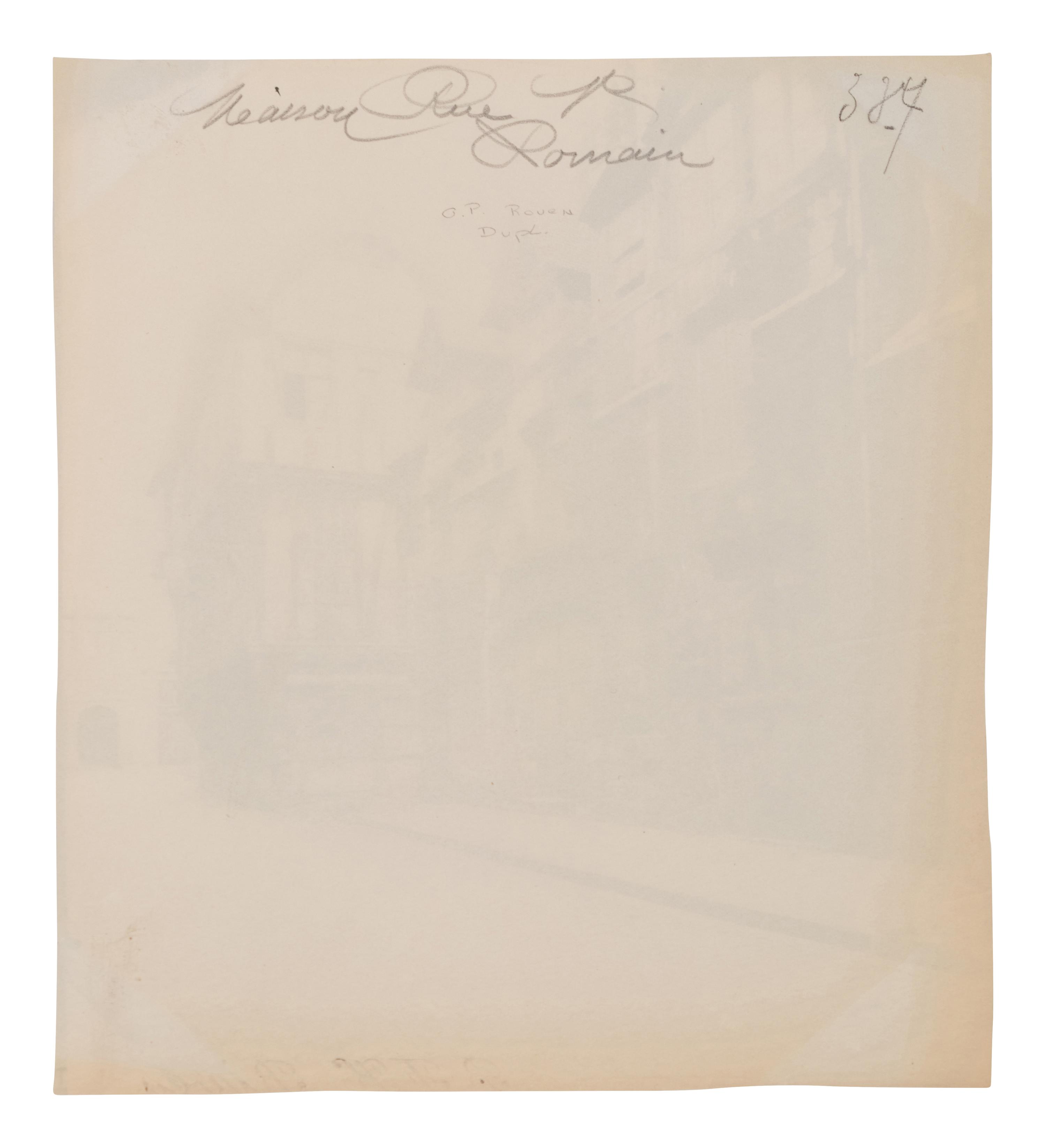 A pair of photographs depicting scenes in Rouen ( Rouen-rue du Moulinet 7 ; Maison, rue Saint-Romain [Rouen] )