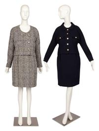 Two Chanel Skirt Suits: One Three Piece, One Two Piece, c. 1984
