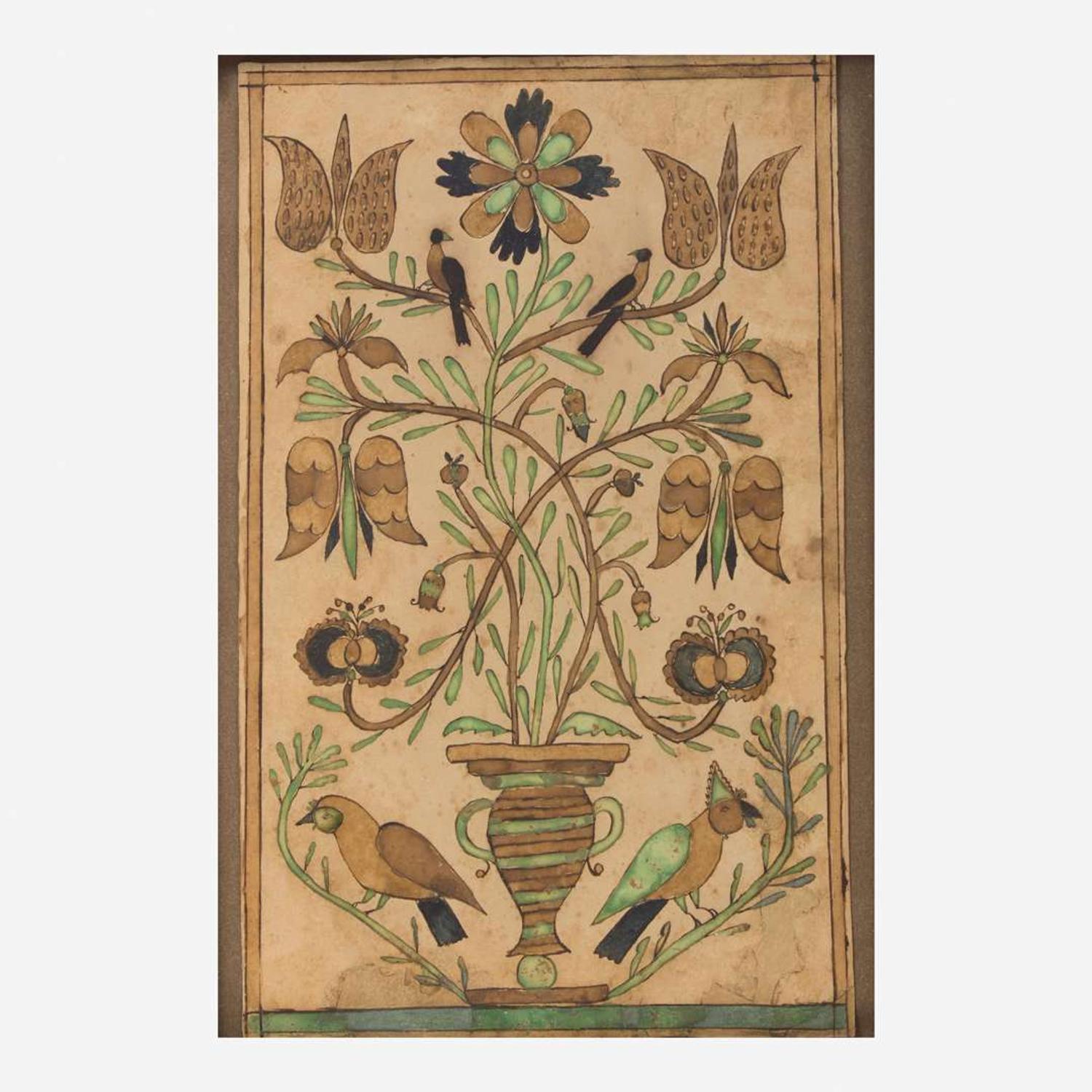 A Fraktur drawing Southeastern, Pennsylvania, circa 1840