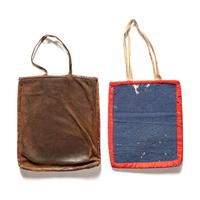 Plateau Beaded Hide Flat Bags, with American Flags