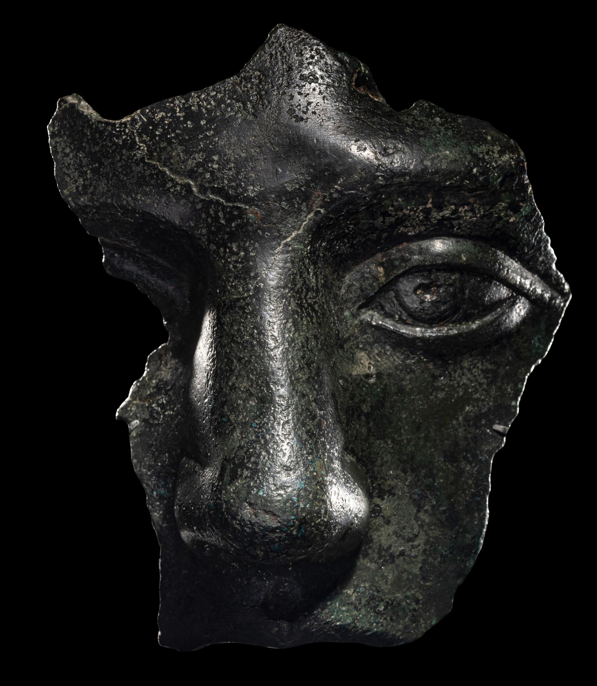A Roman Bronze Fragmentary Face