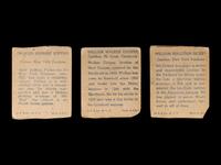 A Group of Three A 1943 M.P. & Co. R302-1 Baseball Cards,