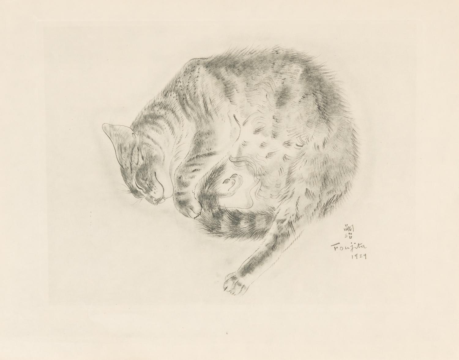 FOUJITA, TSUGOUHARA. 20 etchings from A Book of Cats. New York, 1930. One signed in pencil.