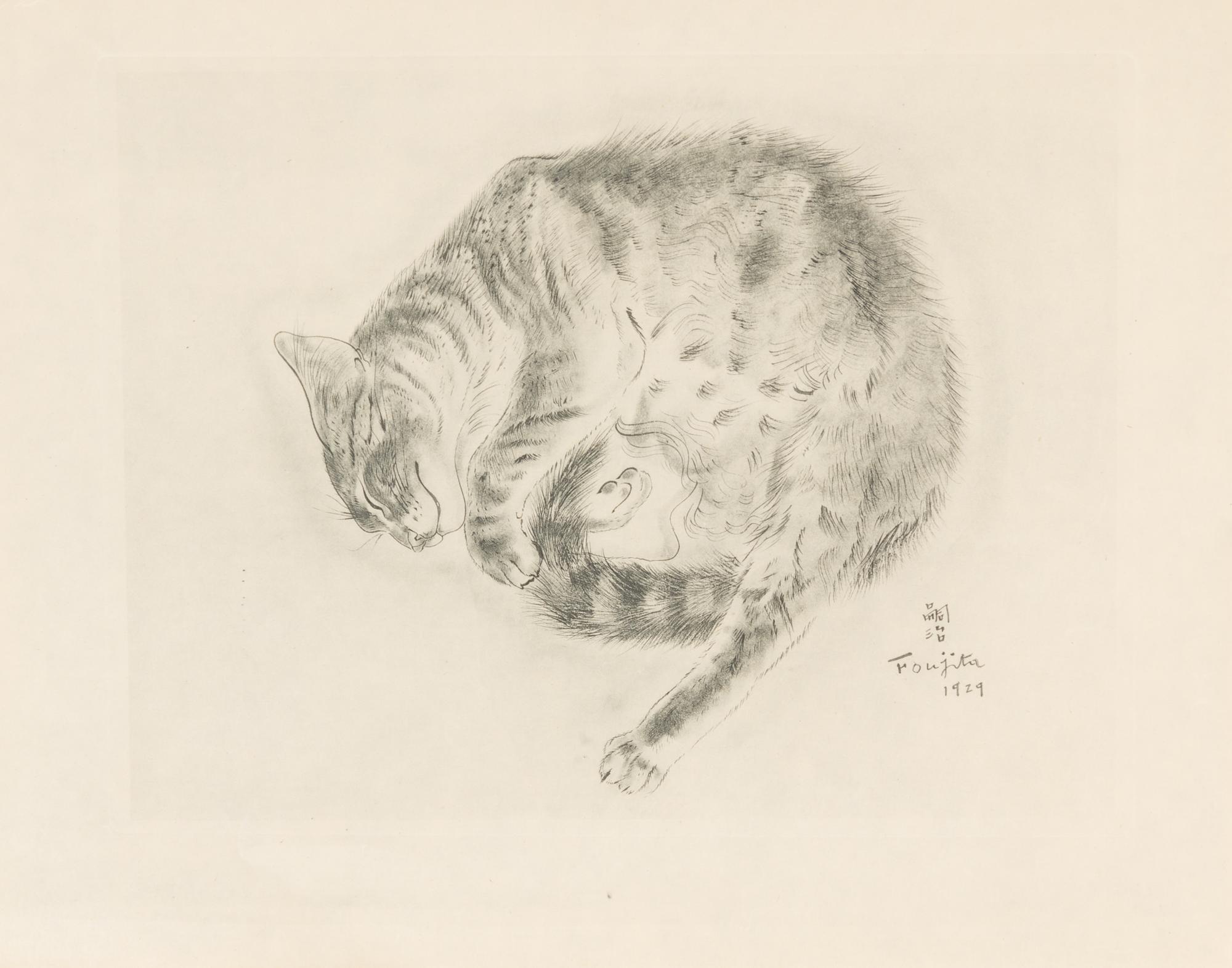 FOUJITA, TSUGOUHARA. 20 etchings from A Book of Cats. New York, 1930. One signed in pencil.