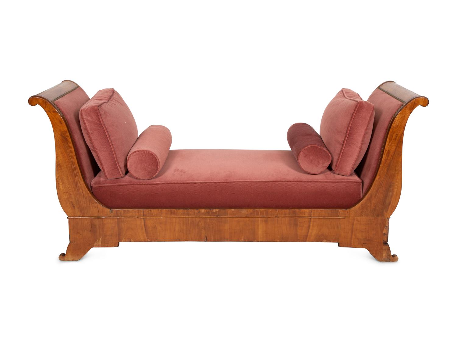 A Louis Philippe Figured Walnut Daybed