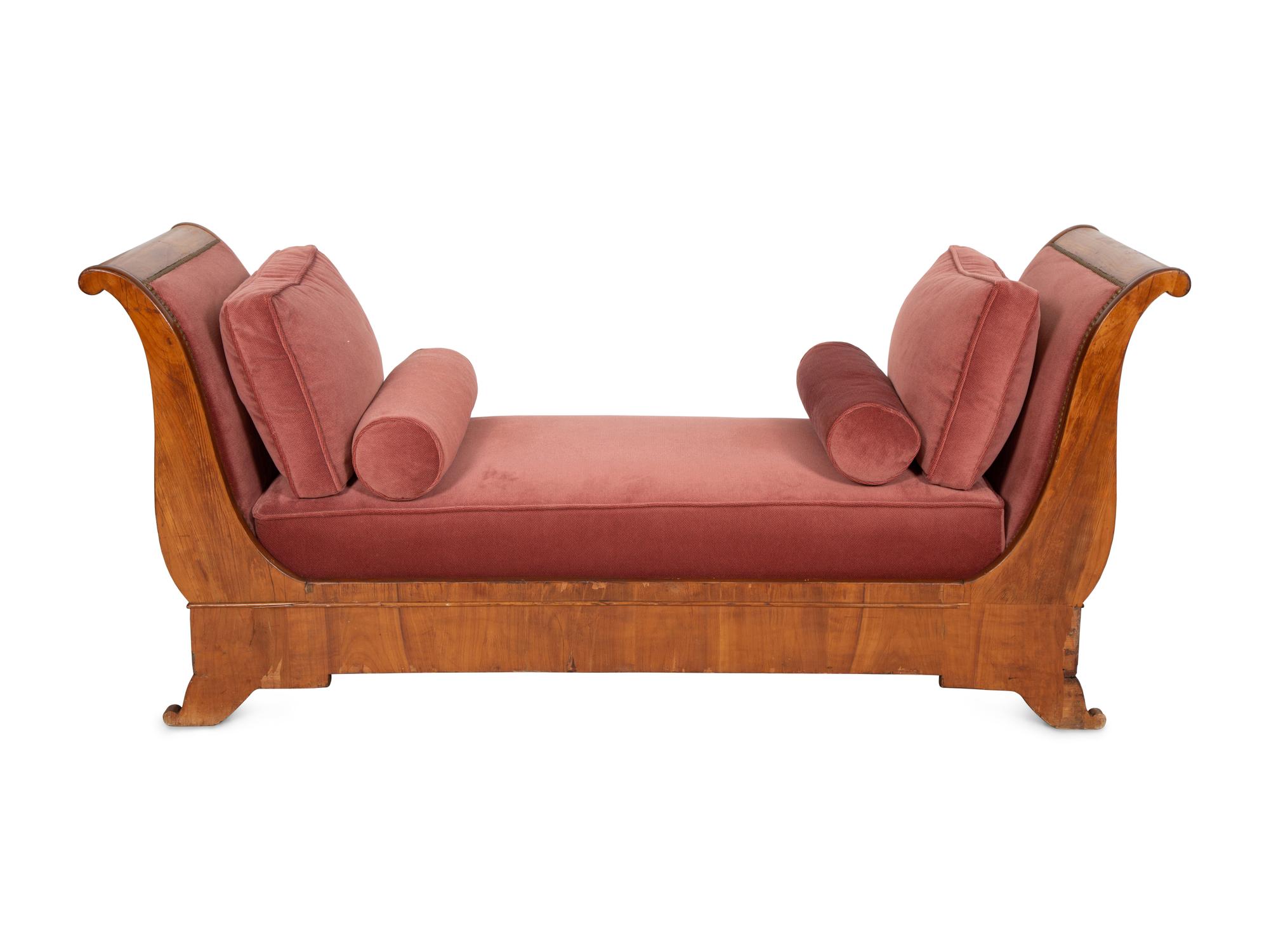 A Louis Philippe Figured Walnut Daybed