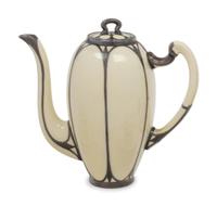 An English Metal Mounted Porcelain Coffee Service