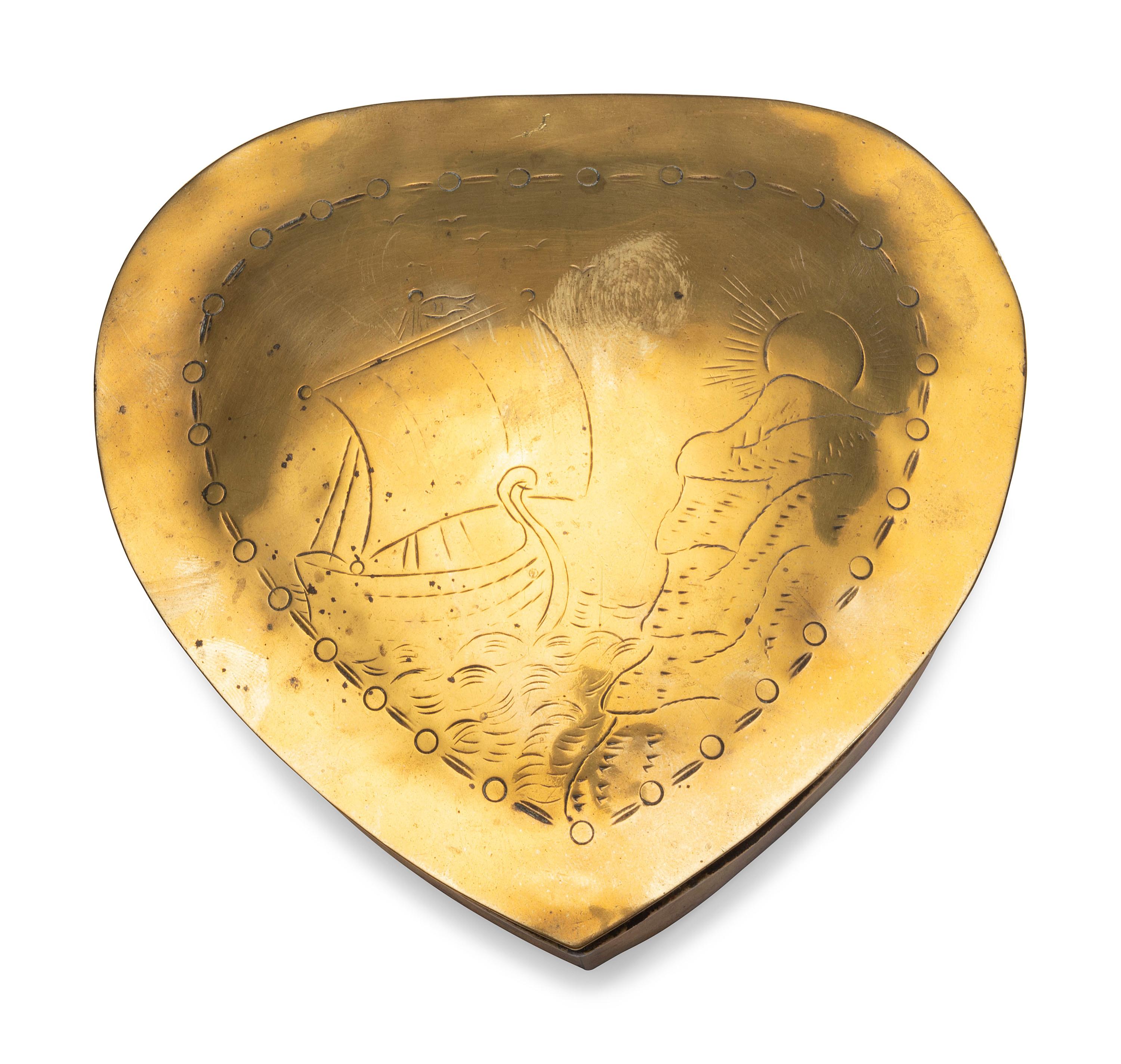 Six Brass Trinket Boxes
