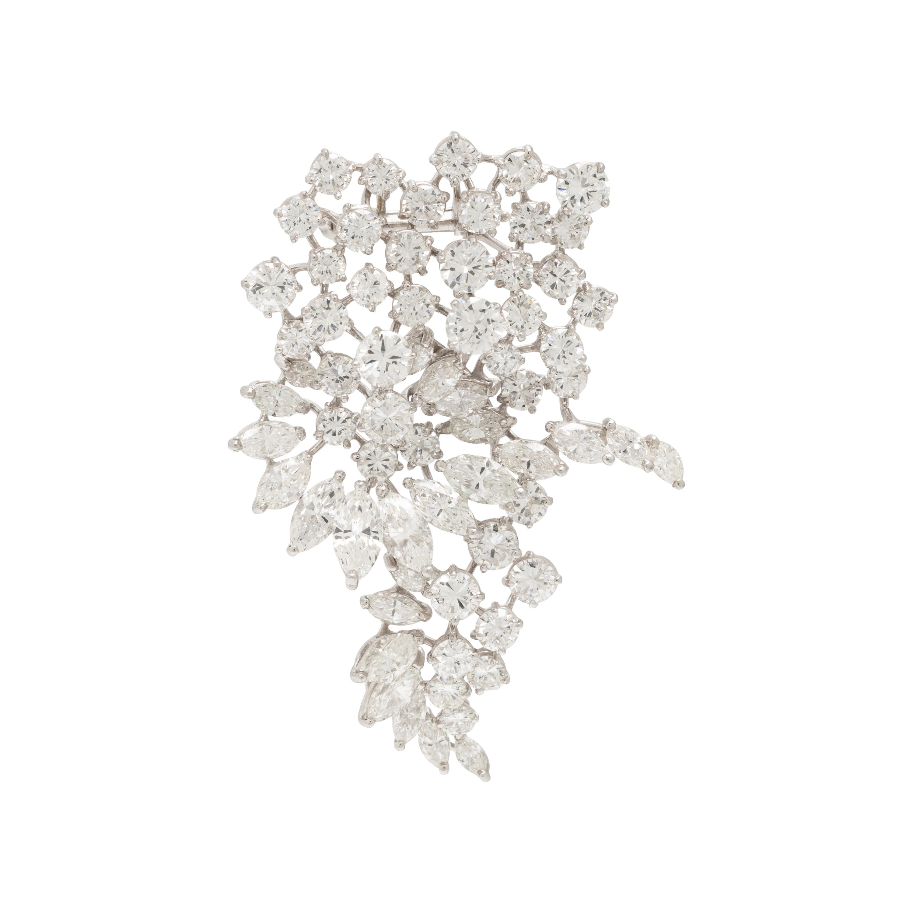 Diamond and Platinum Brooch