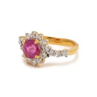 PINK SAPPHIRE AND DIAMOND RING