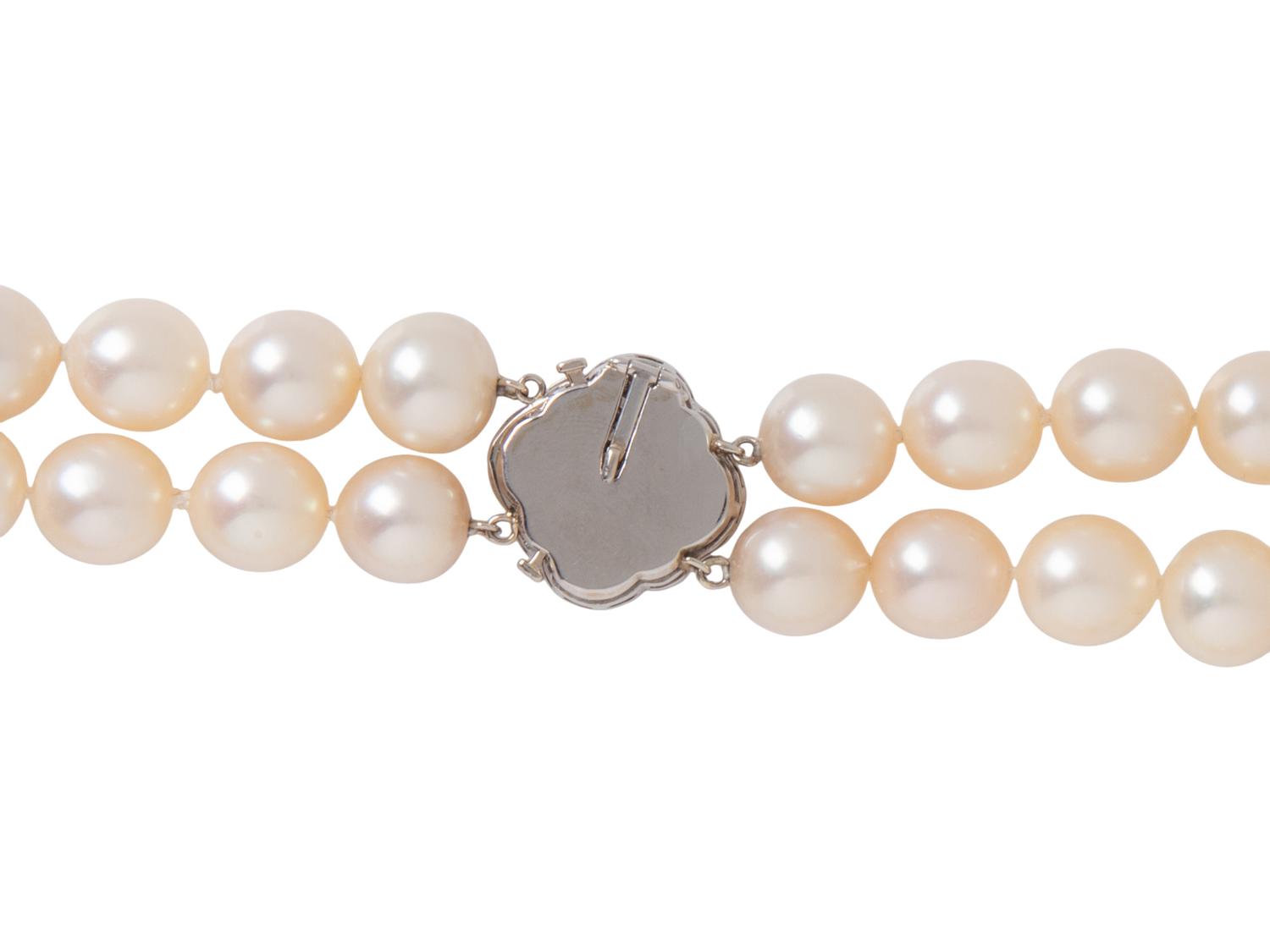 DOUBLE STRAND CULTURED PEARL NECKLACE