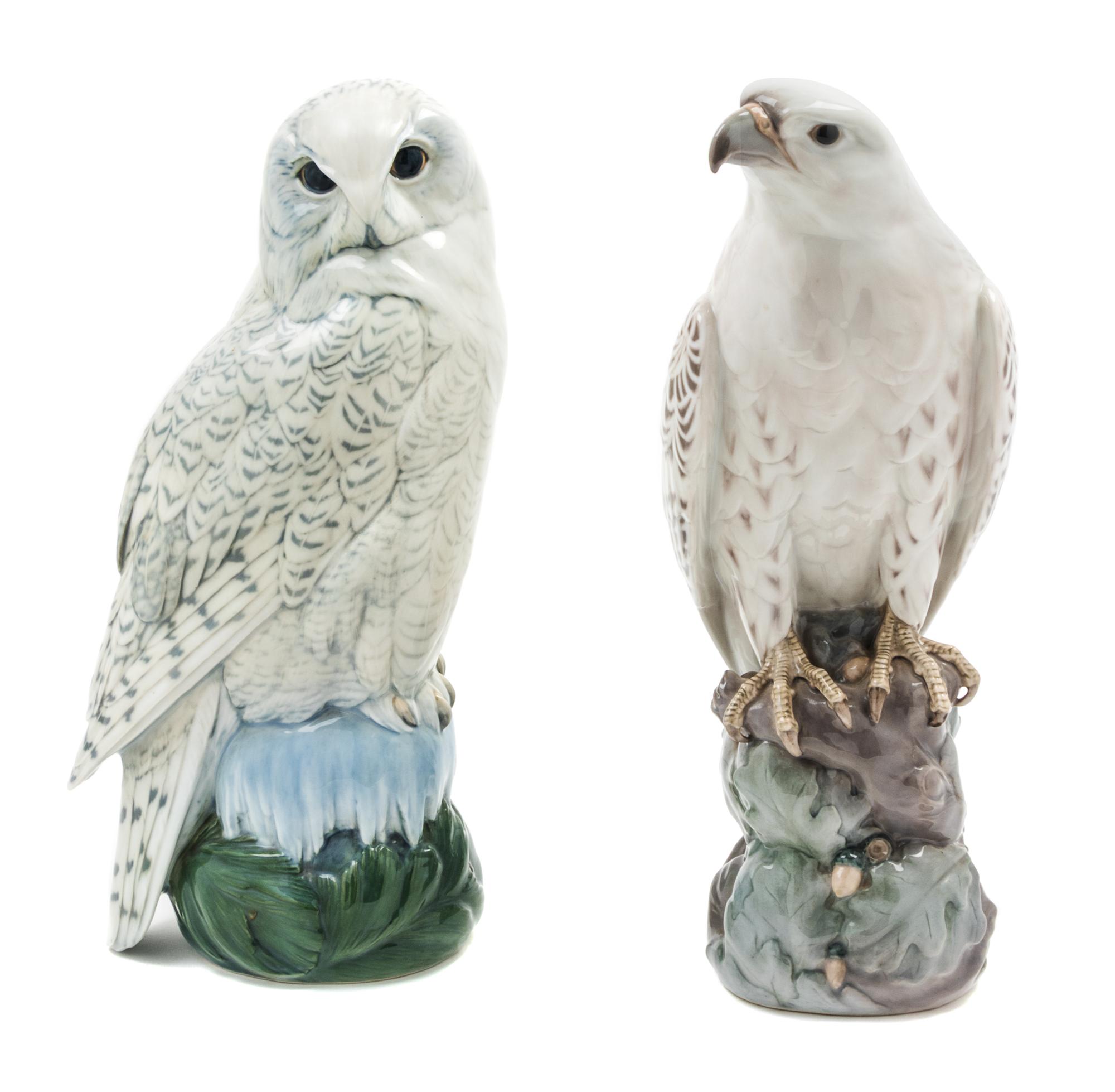 Two Royal Copenhagen Porcelain Ornithological Figures Height of taller 15 3/4 inches. — 20TH CENTURY