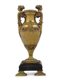 A Neoclassical Style Gilt Bronze Urn
