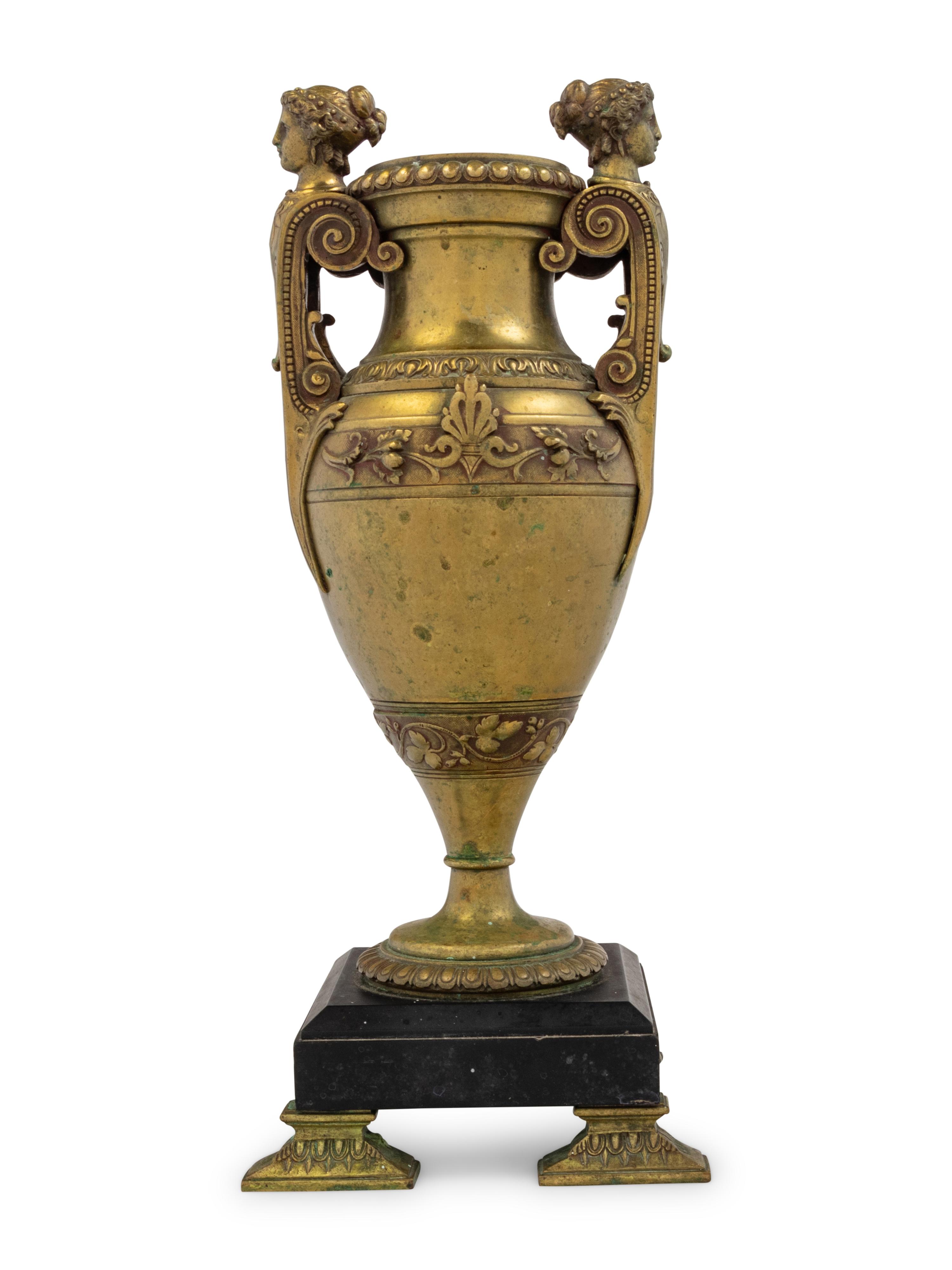 A Neoclassical Style Gilt Bronze Urn