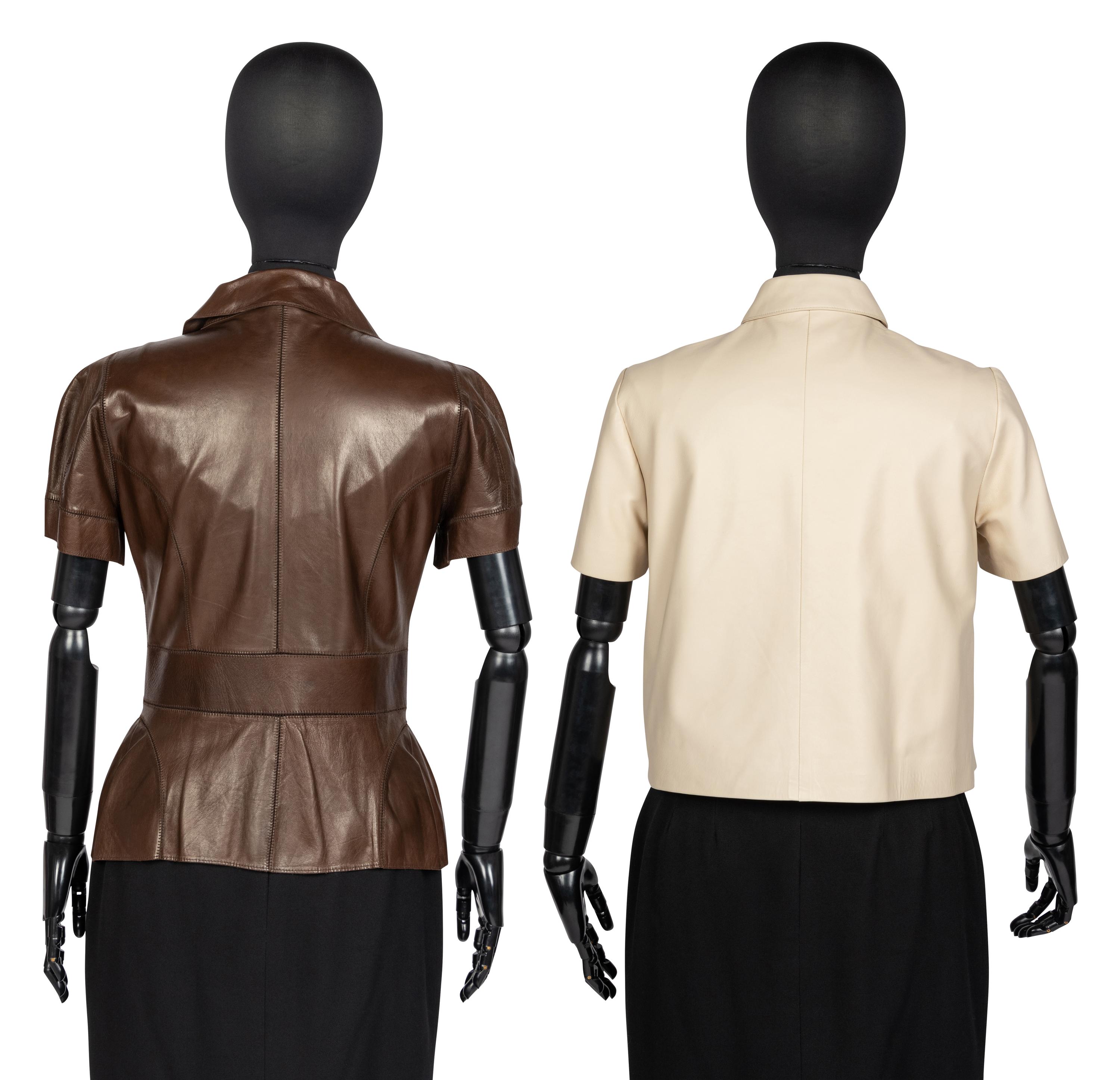 Two Designer Leather Shirts: Fendi & Burberry, 2000-10s