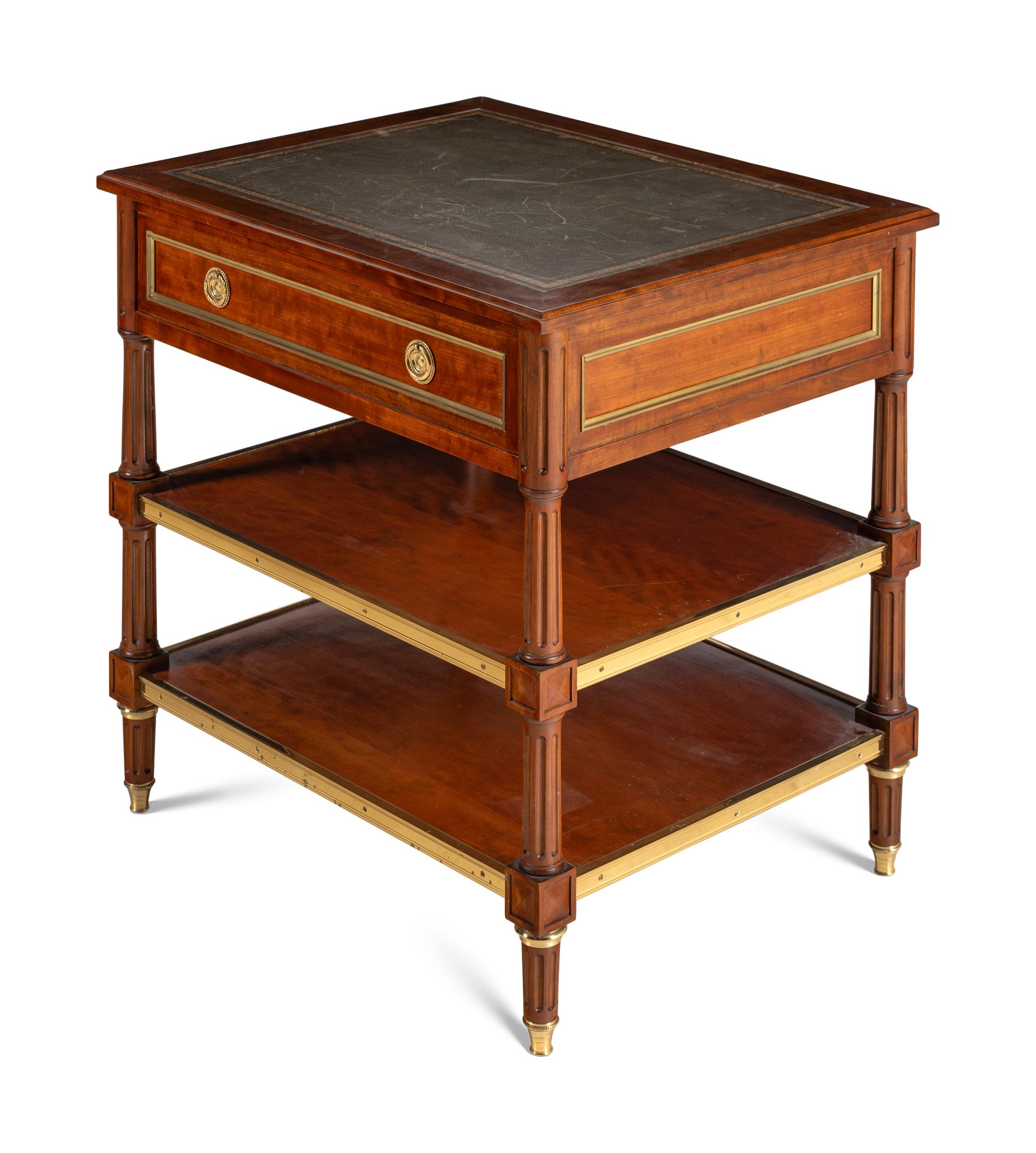 A Louis XVI Style Two-Tier Side Table