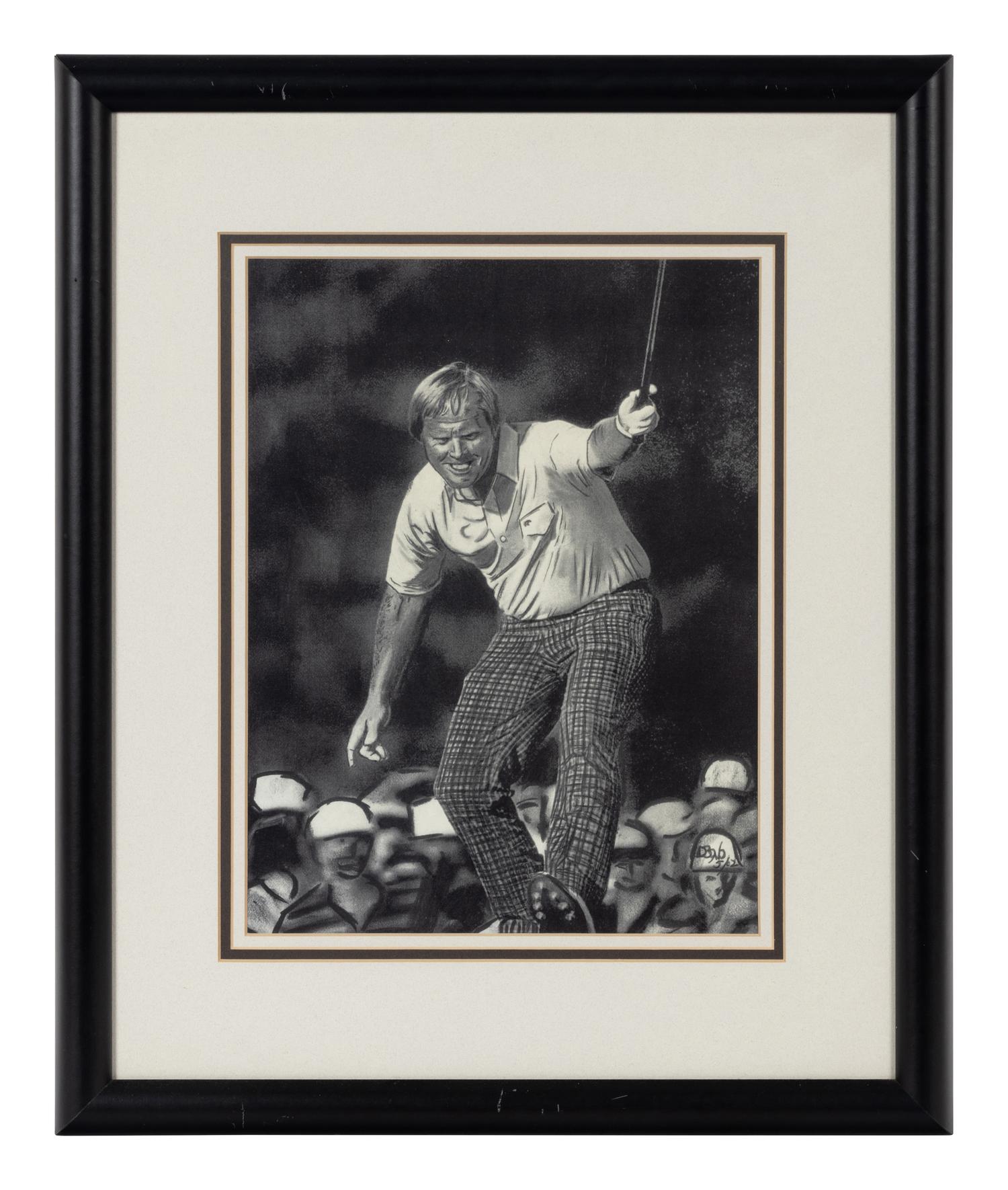 A Group of Eight Decorative Pieces Depicting Golfers and Courses Formerly Displayed at Mike Ditka’s Restaurant