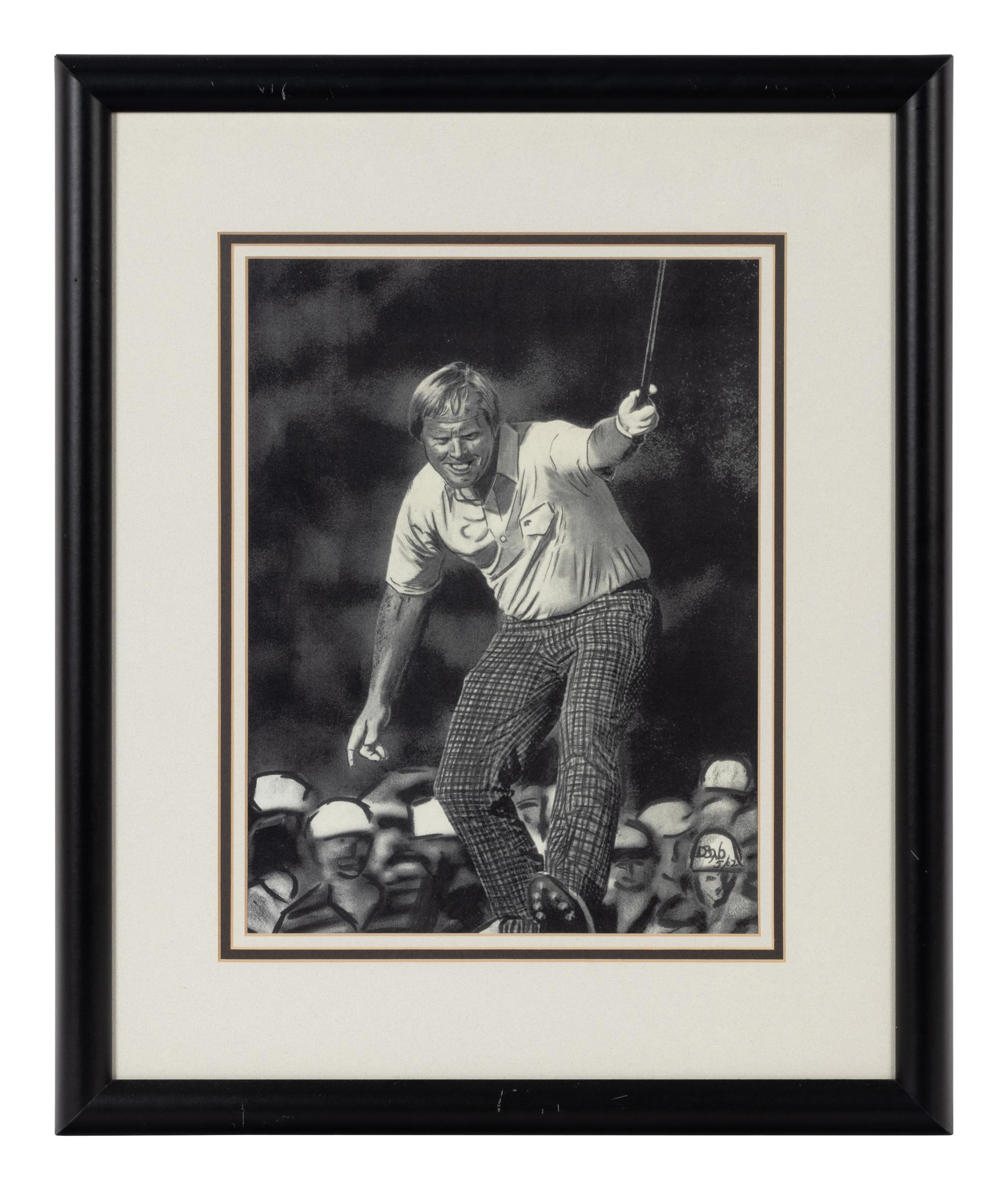 A Group of Eight Decorative Pieces Depicting Golfers and Courses Formerly Displayed at Mike Ditka’s Restaurant
