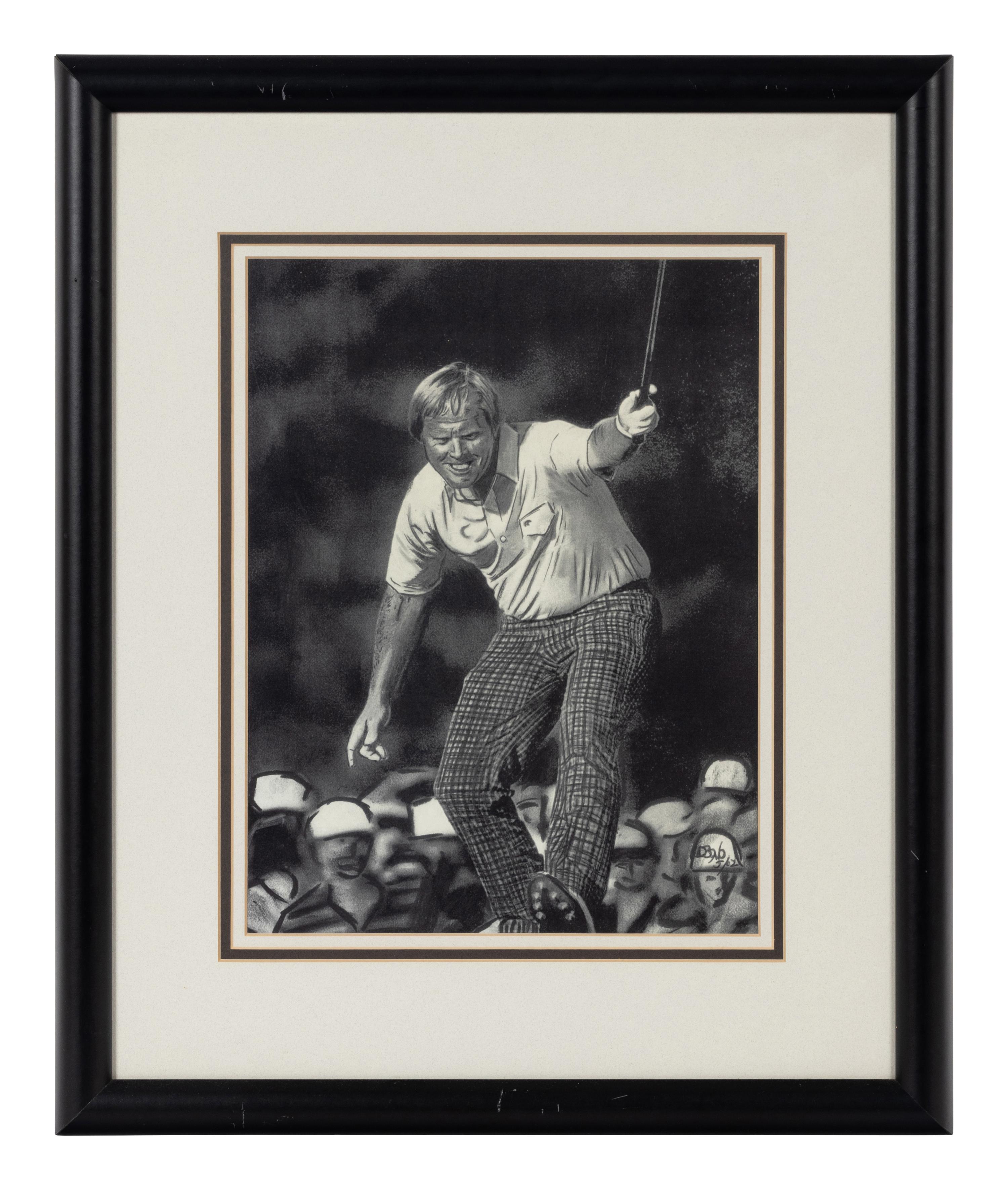 A Group of Eight Decorative Pieces Depicting Golfers and Courses Formerly Displayed at Mike Ditka’s Restaurant