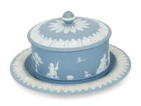 A Group of Wedgwood Blue Jasperware Articles