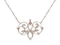 A Platinum Topped Yellow Gold Pendant/Necklace,