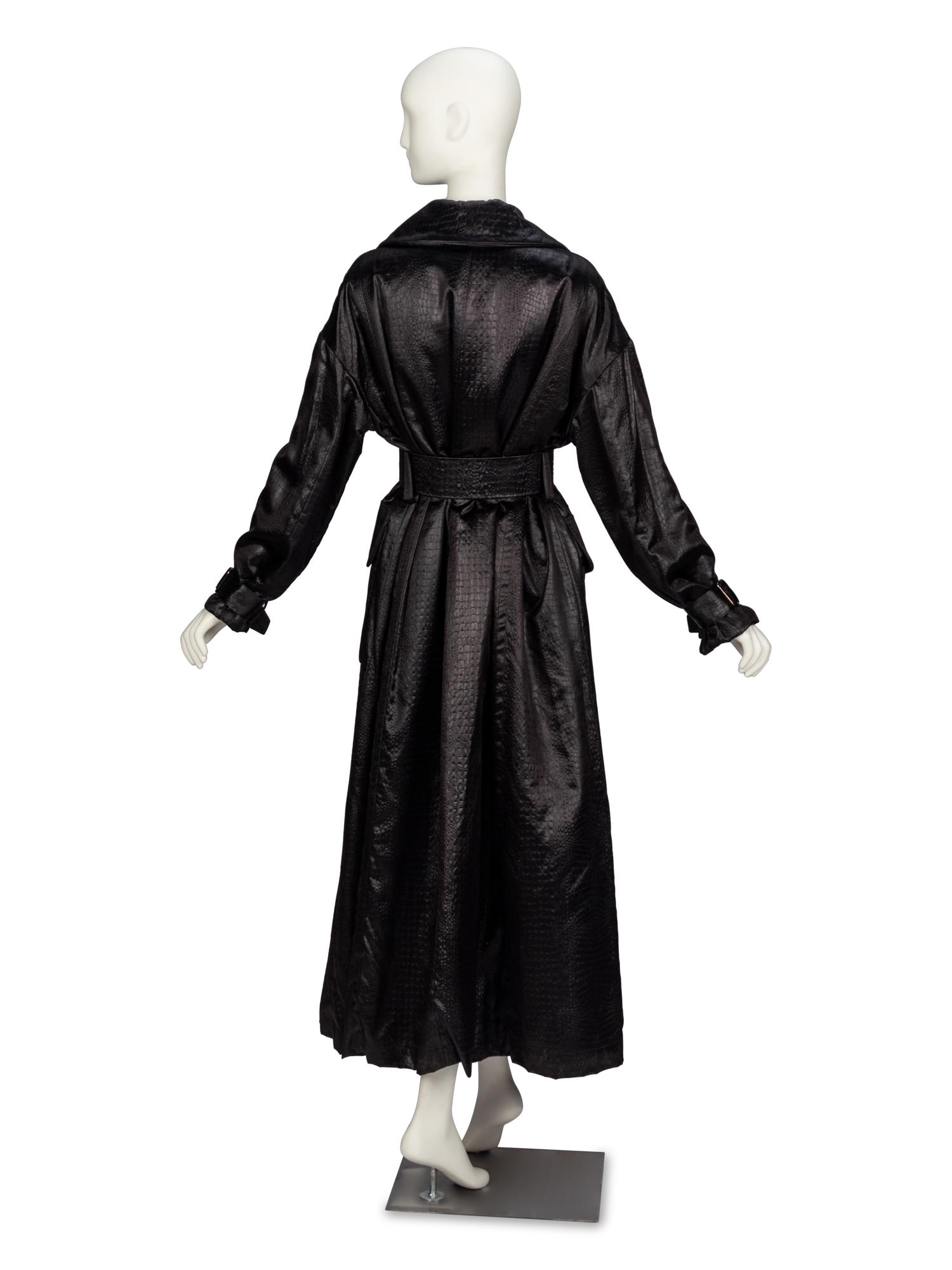 Dolce & Gabbana, Croc-Embossed Belted Coat