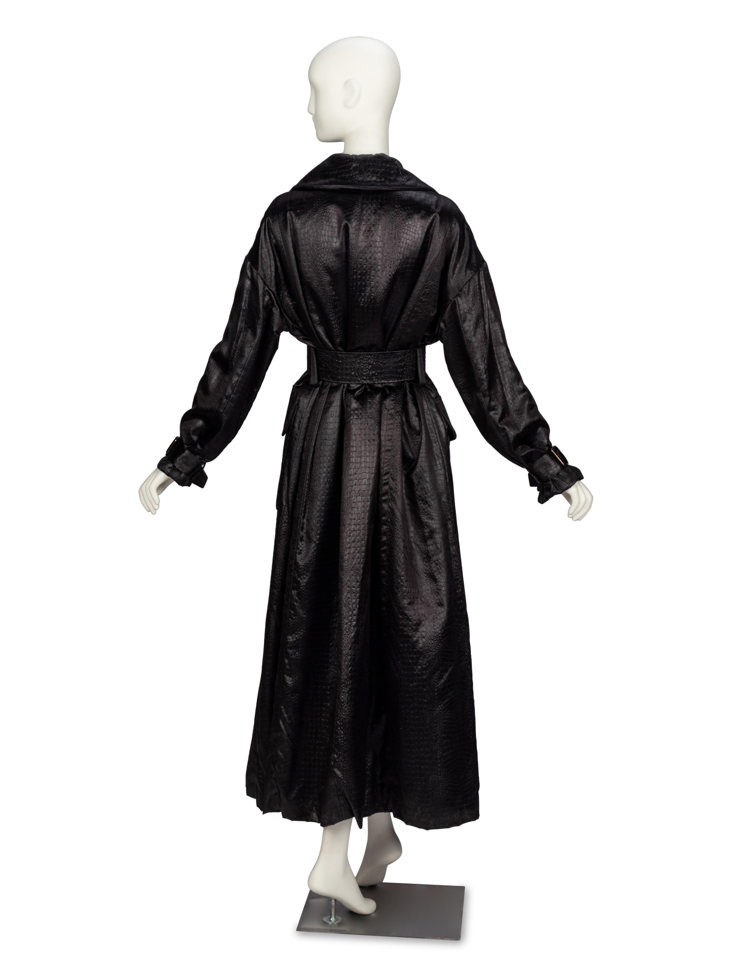 Dolce & Gabbana, Croc-Embossed Belted Coat