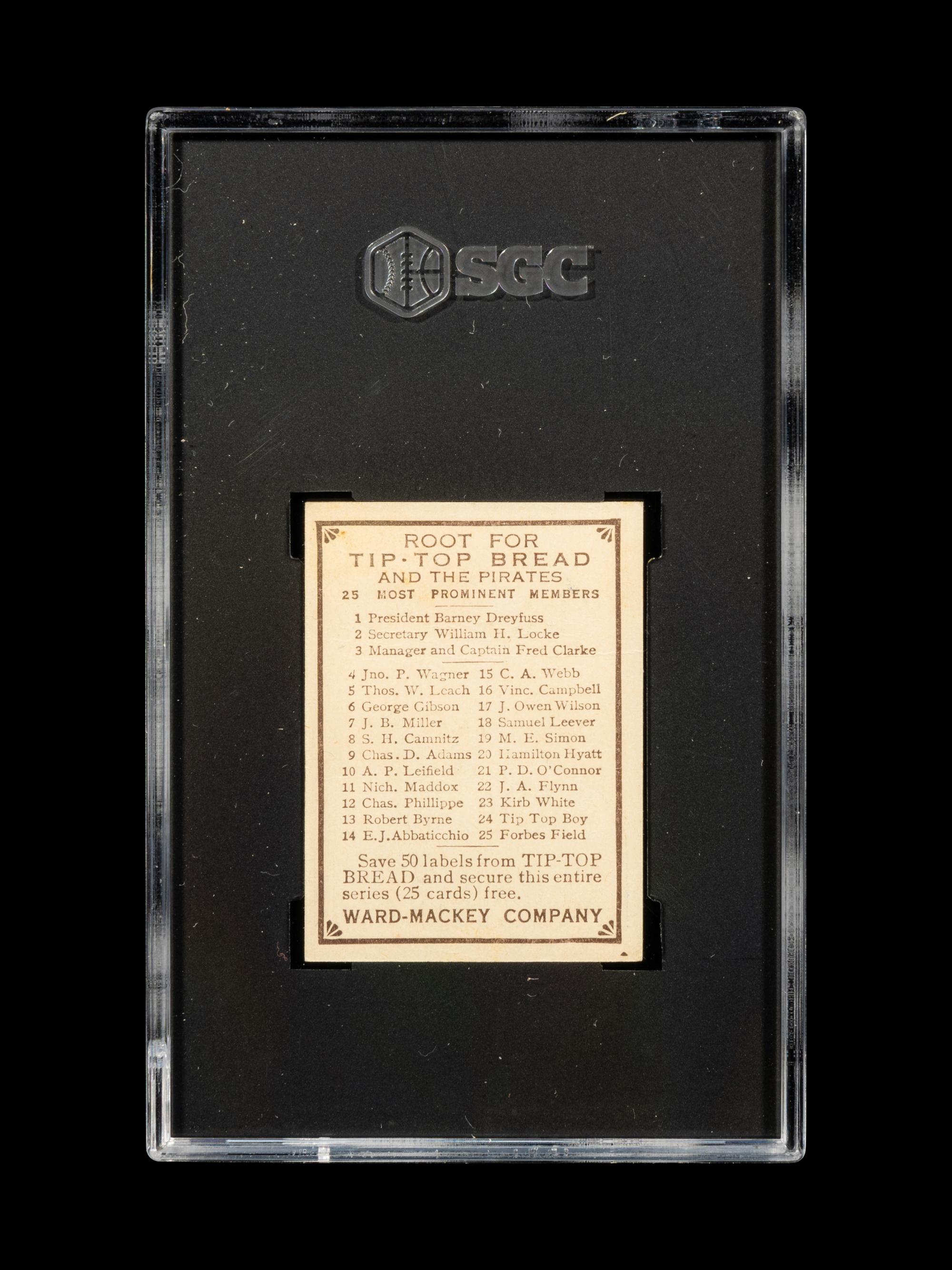 A 1910 Tip Top Bread John Flynn Baseball Card (SGC 3 VG)