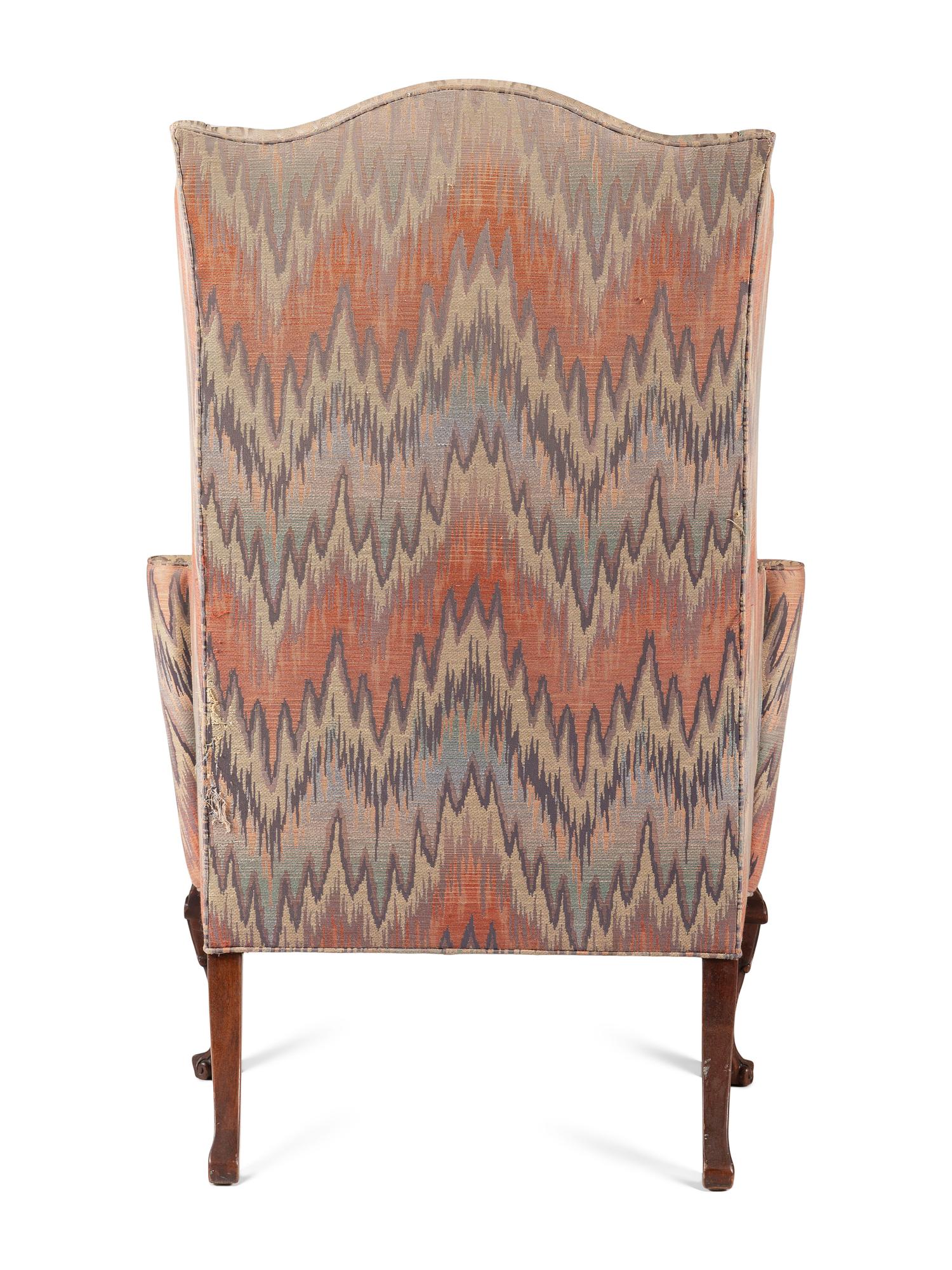 A Queen Anne Style Wingback Chair