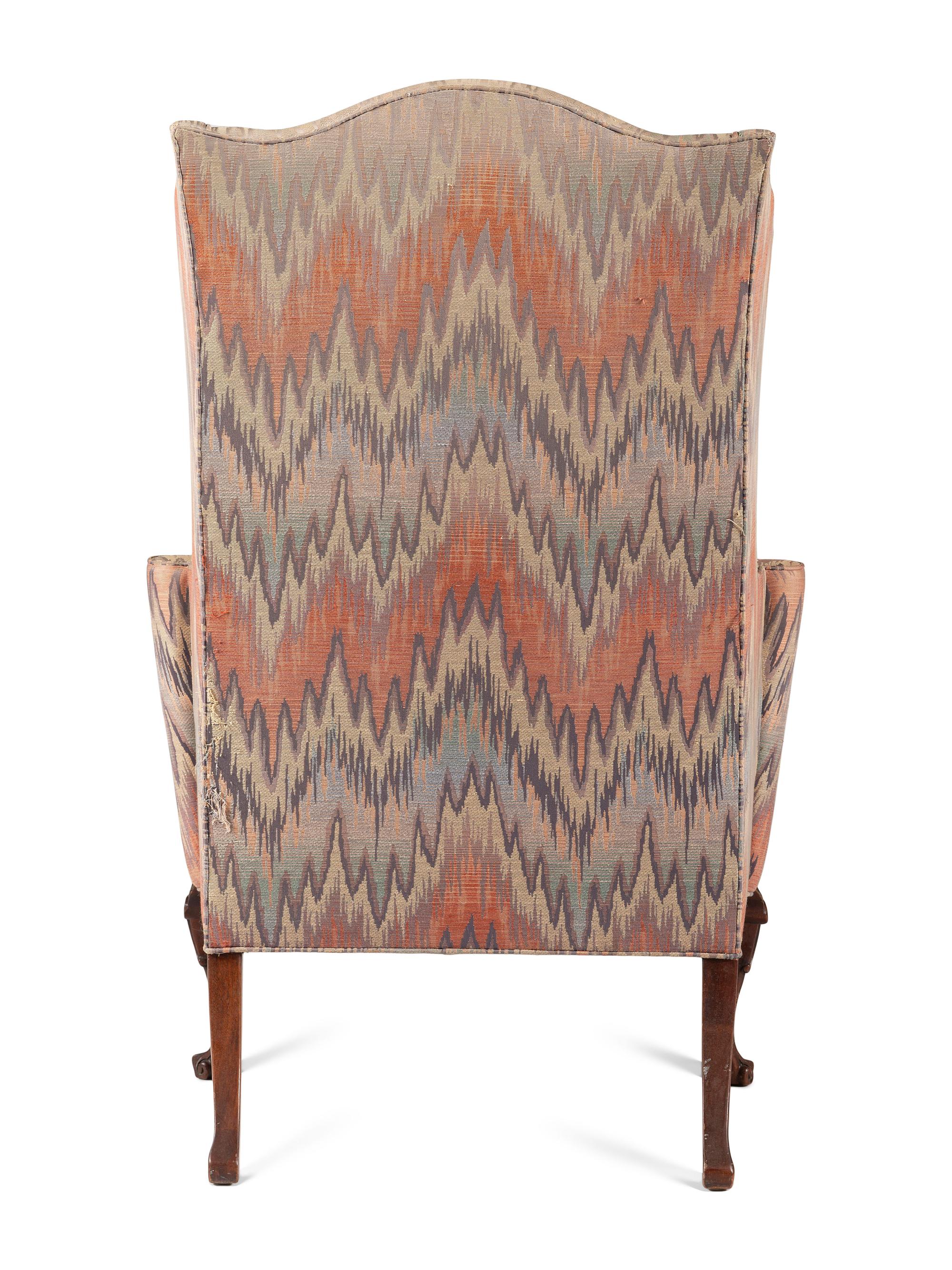 A Queen Anne Style Wingback Chair