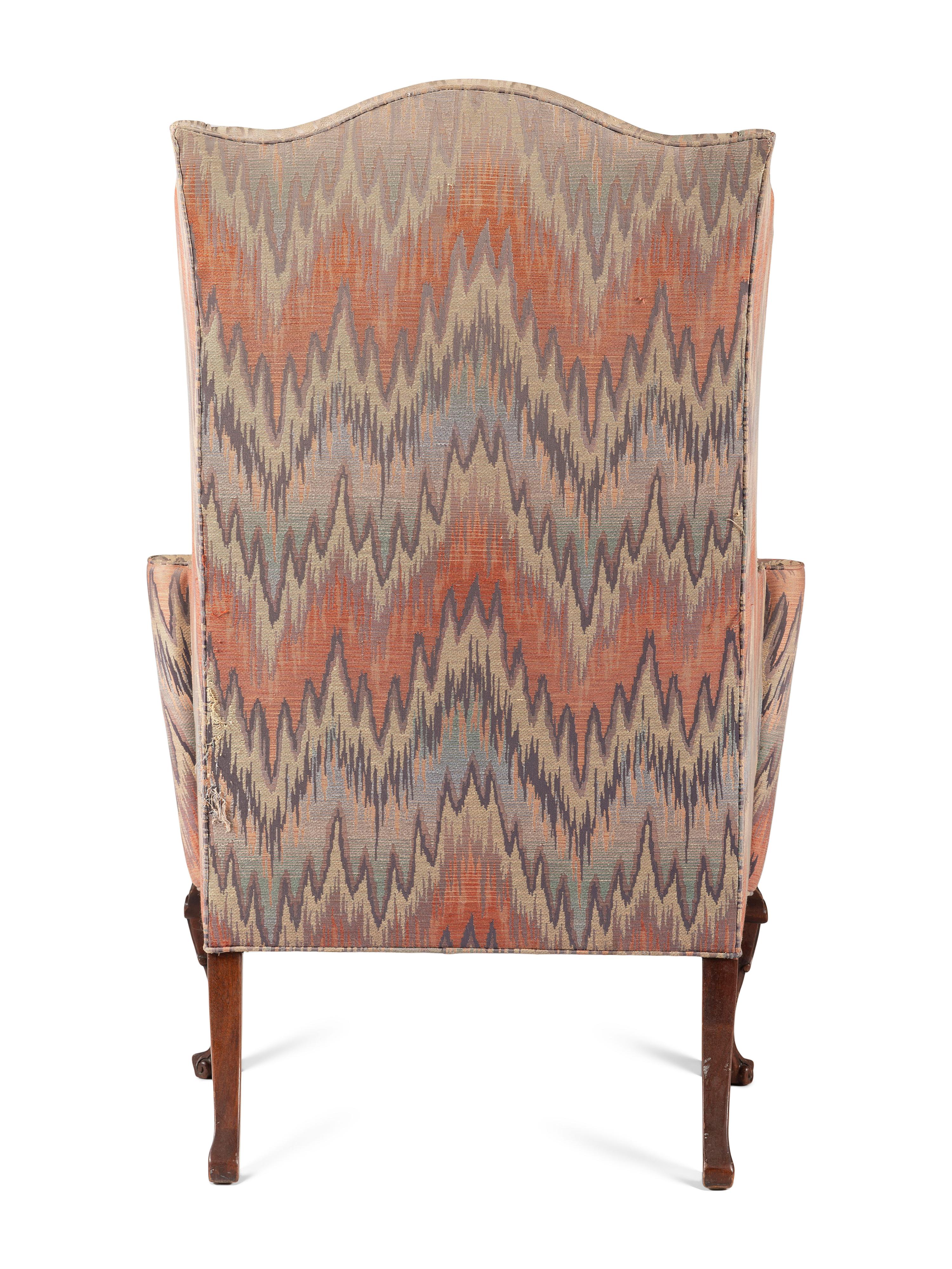 A Queen Anne Style Wingback Chair