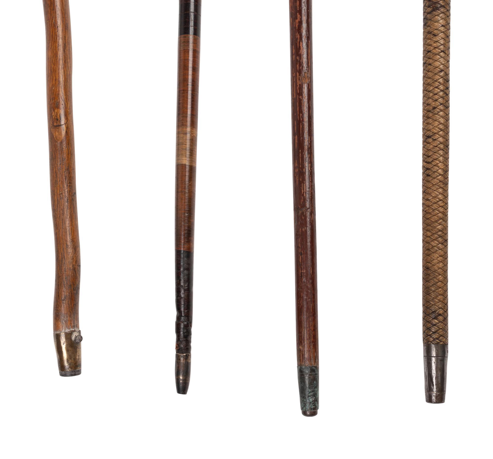 A Group of Eight Canes and Walking Sticks