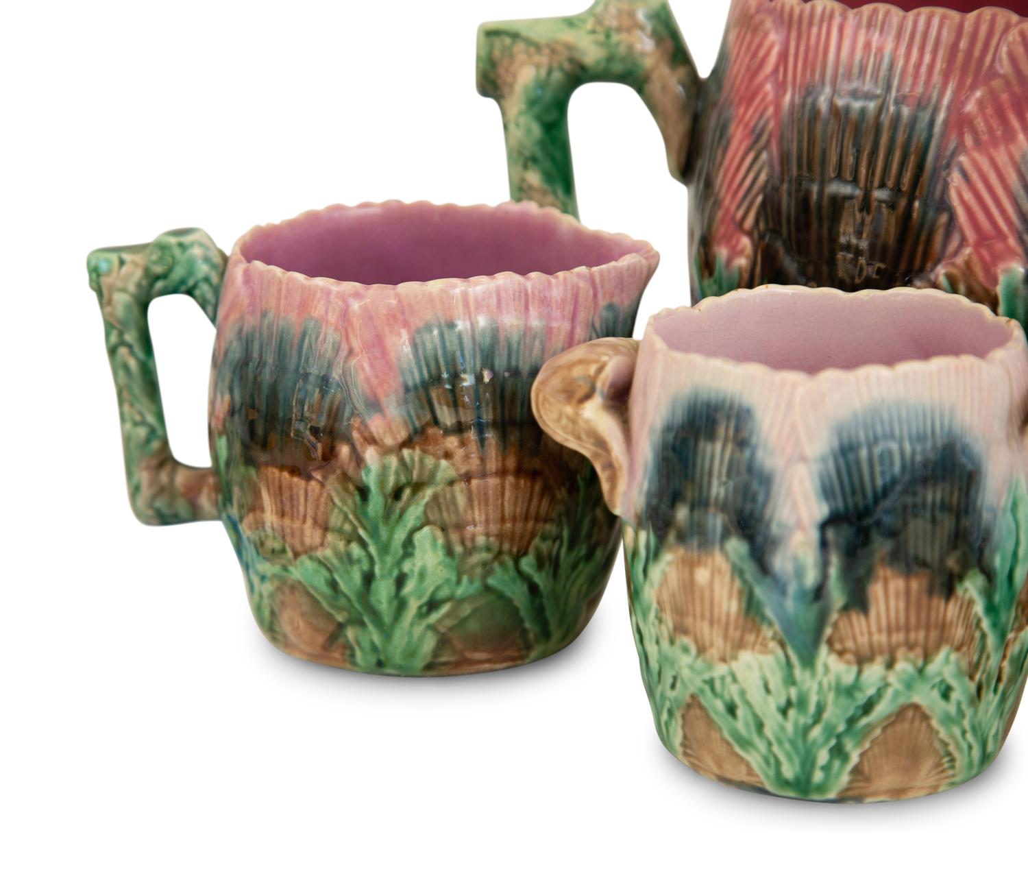 A Majolica Etruscan Tea and Coffee Service